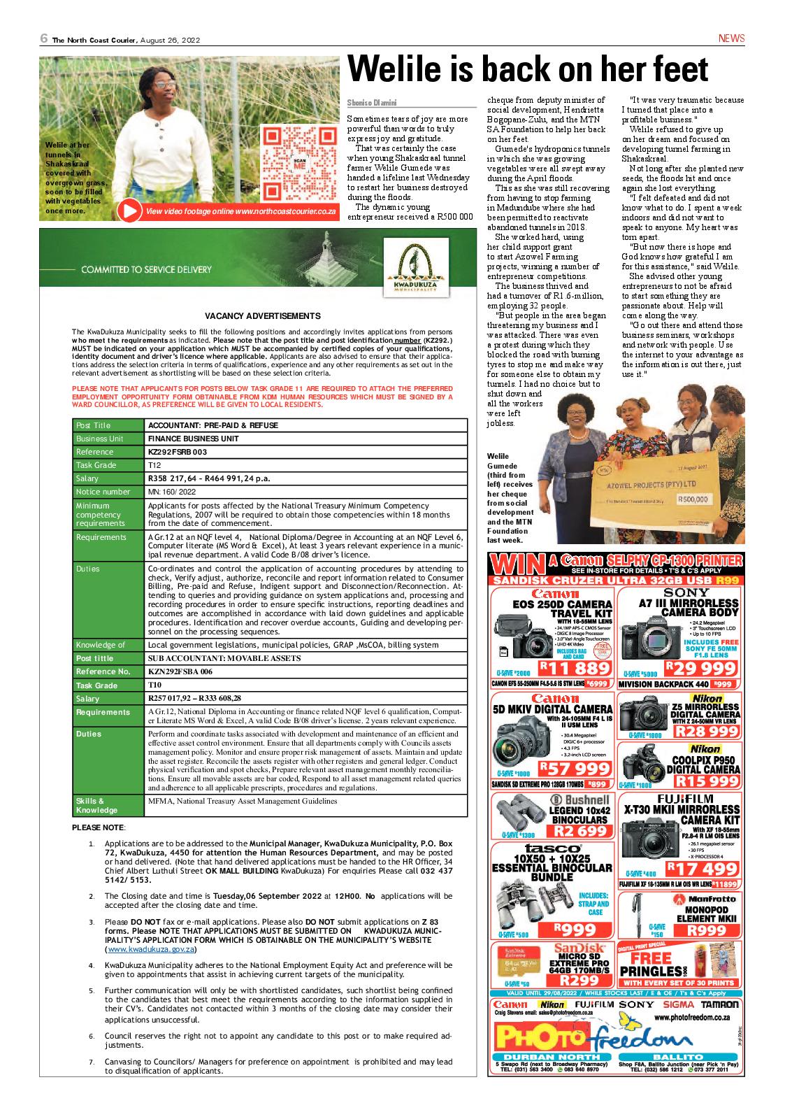North Coast Courier 26 August 2022 page 6
