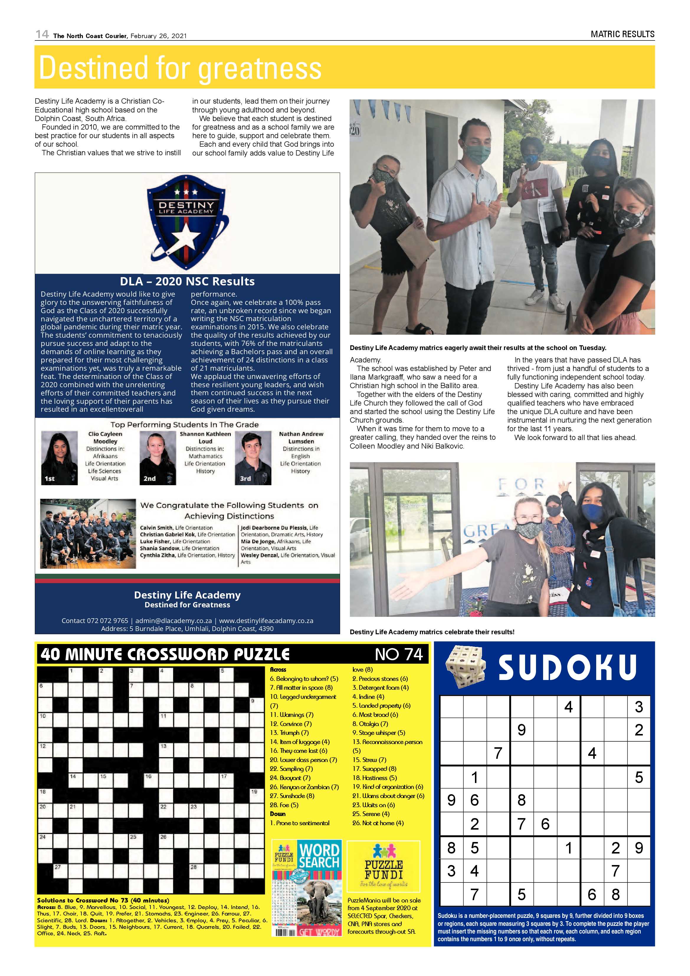 North Coast Courier 26 February 2021 page 14