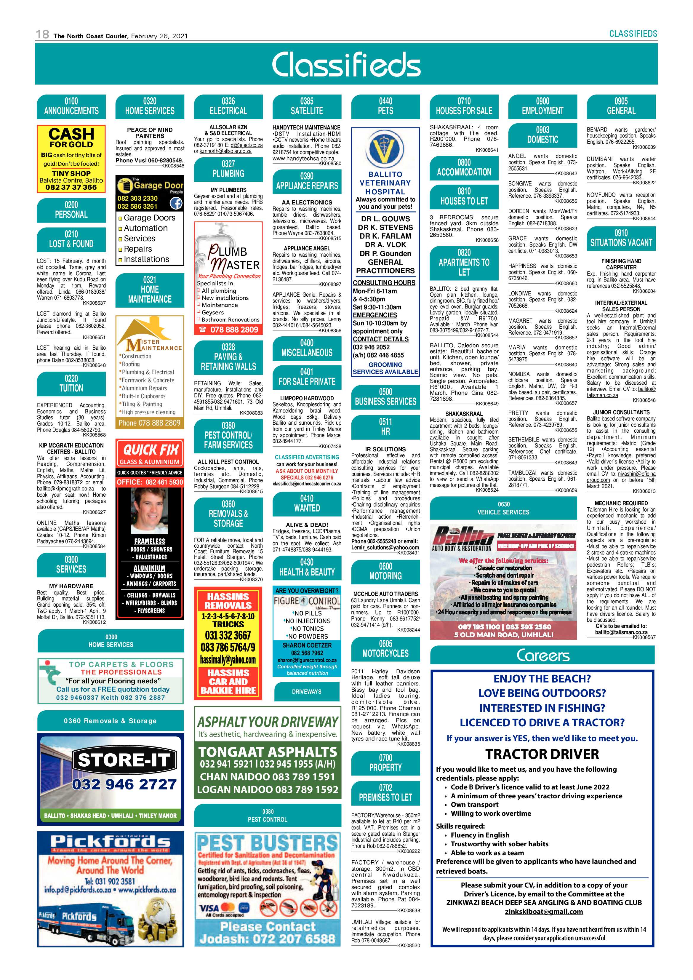 North Coast Courier 26 February 2021 page 18