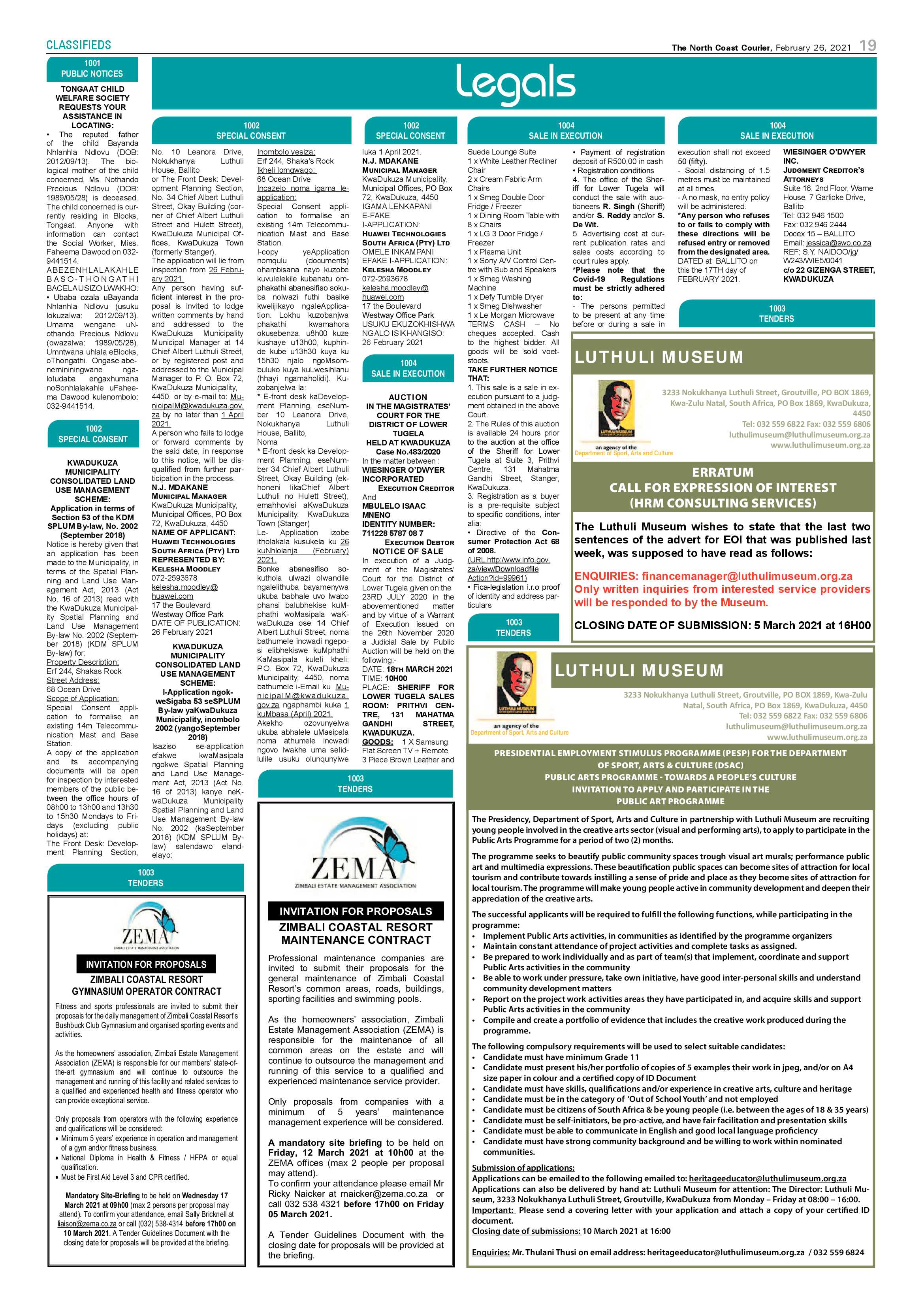 North Coast Courier 26 February 2021 page 19