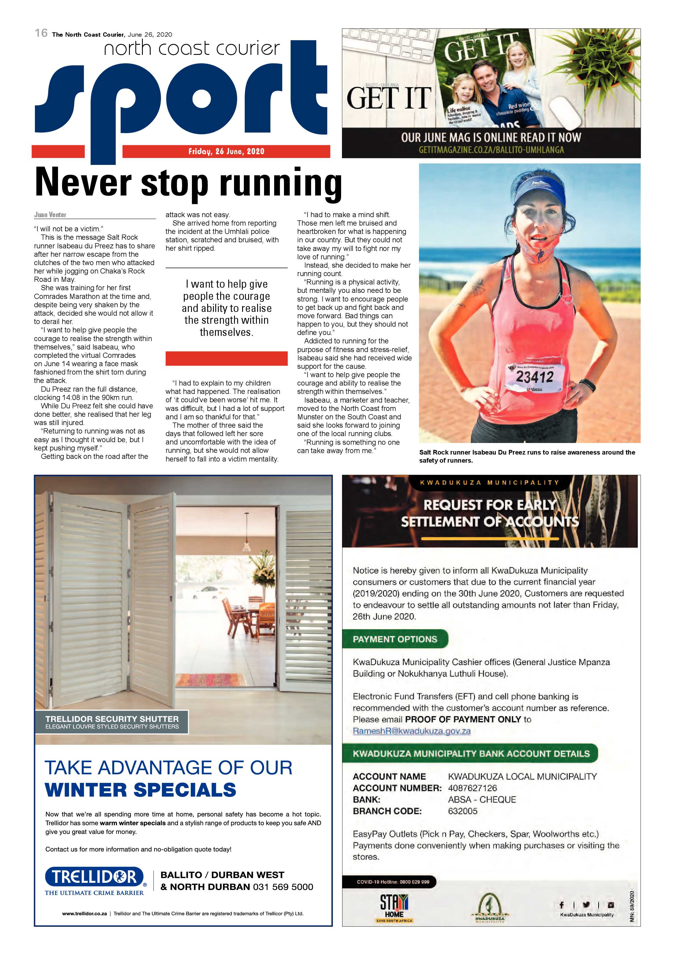 North Coast Courier 26 June 2020 page 16