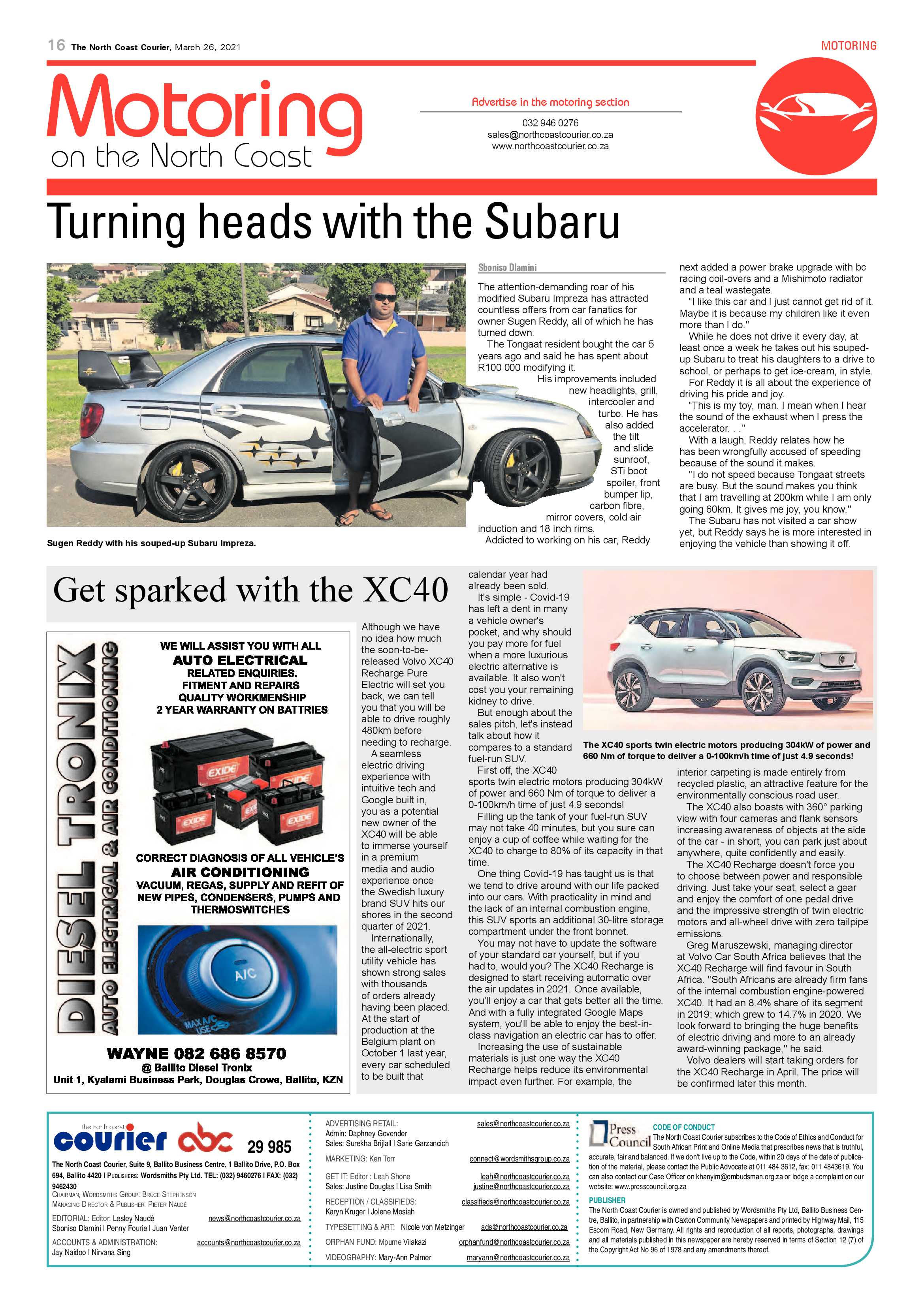North Coast Courier 26 March 2021 page 16