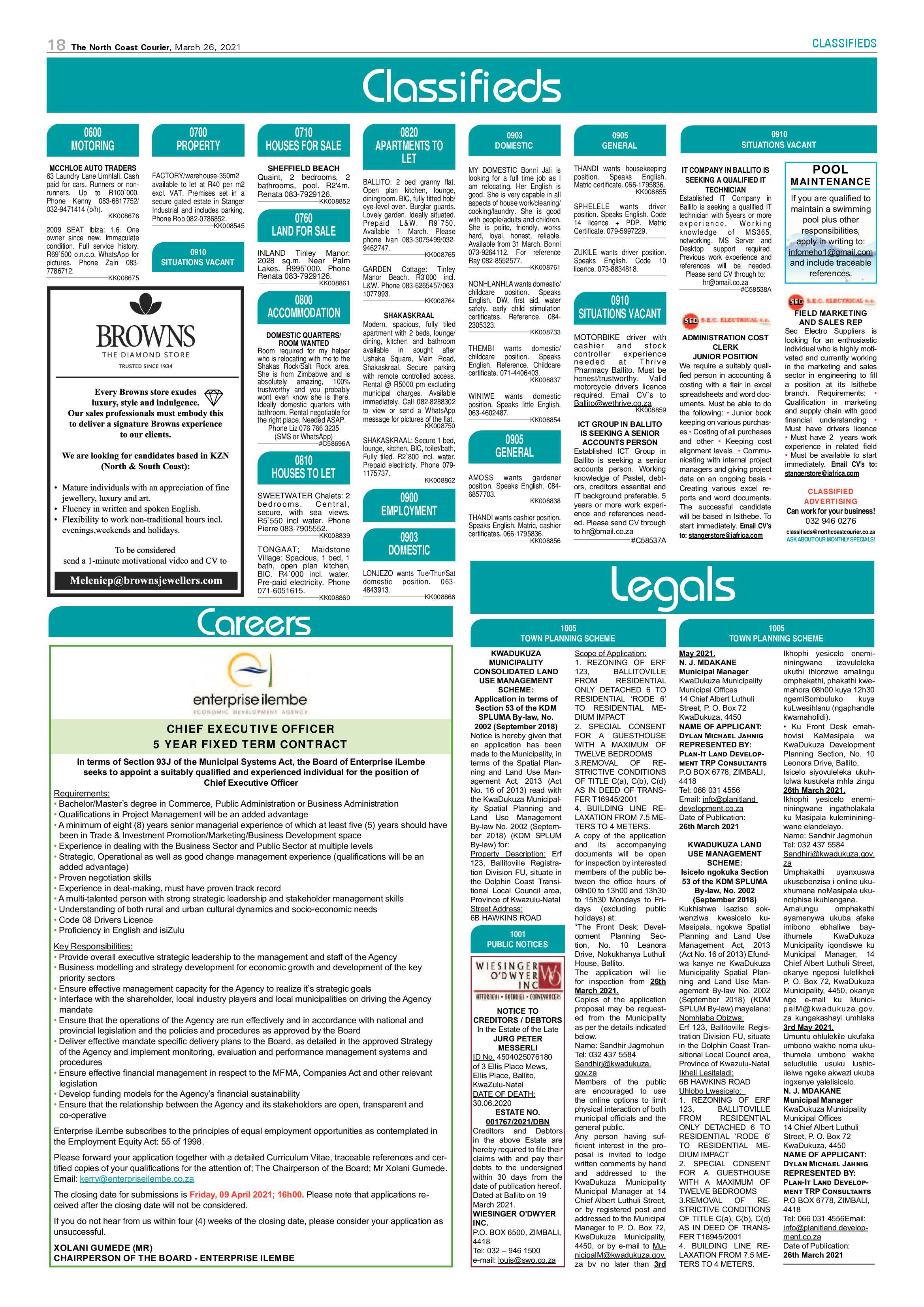 North Coast Courier 26 March 2021 page 18