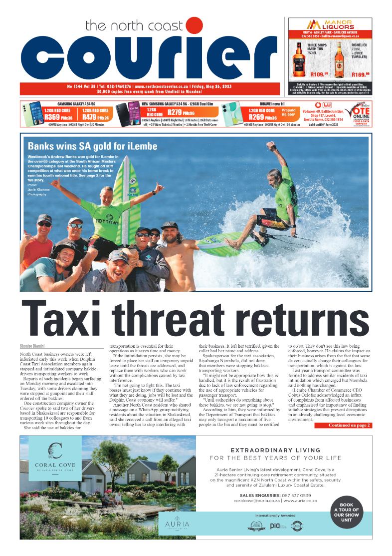 North Coast Courier 26 May 2023 page 1