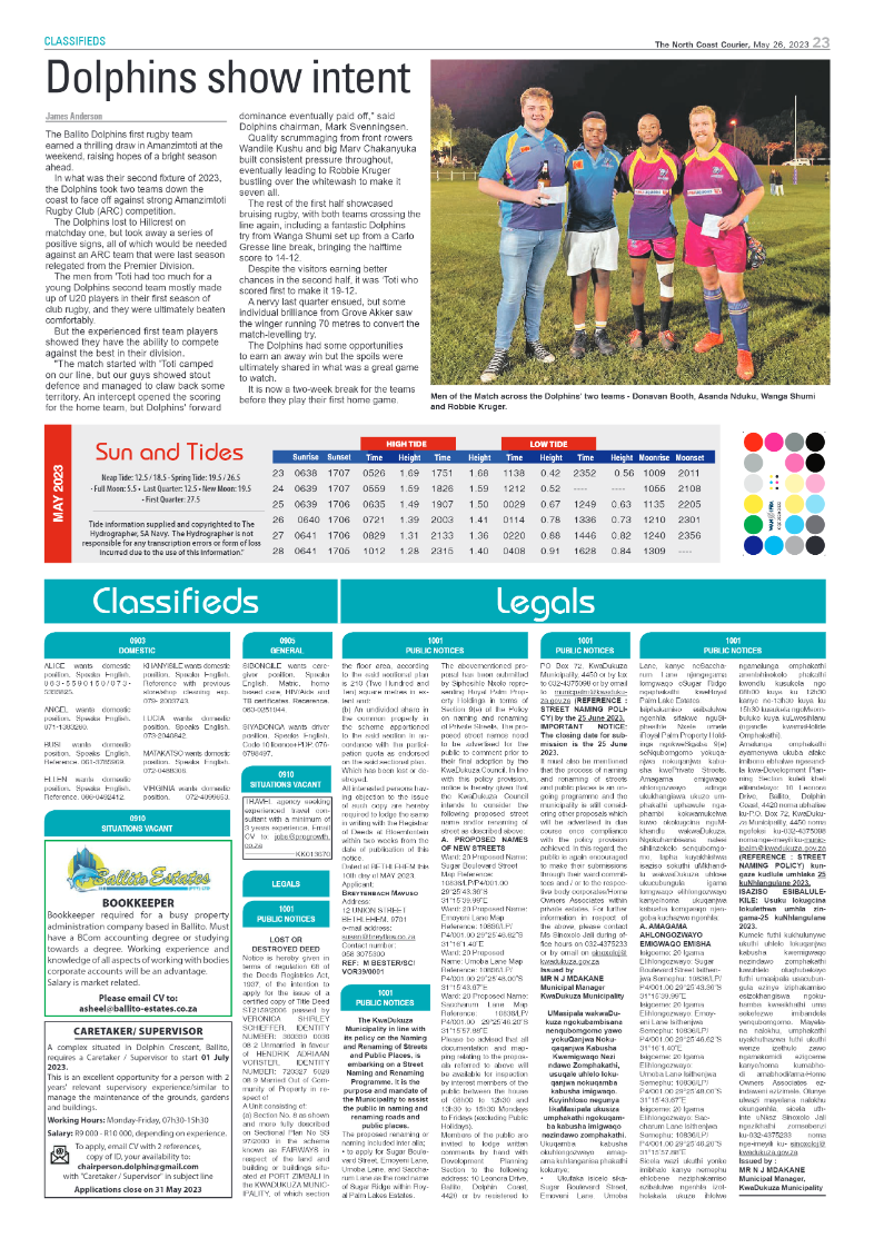 North Coast Courier 26 May 2023 page 23
