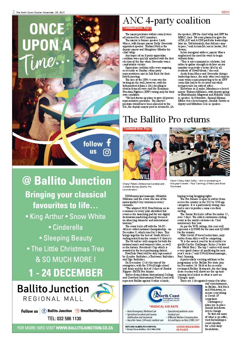 North Coast Courier 26 November 2021 page 2