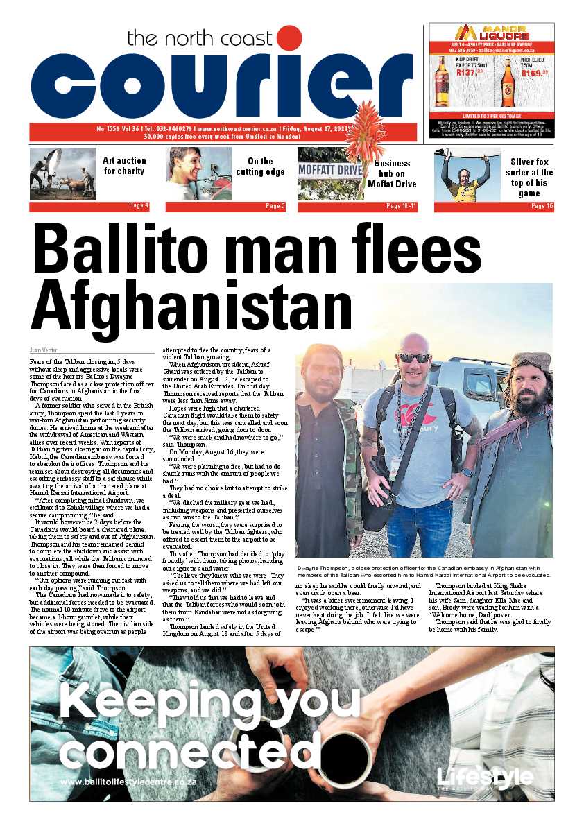North Coast Courier 27 August 2021 page 1