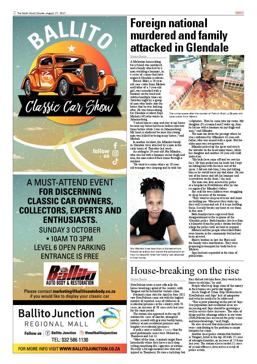 North Coast Courier 27 August 2021 page 2