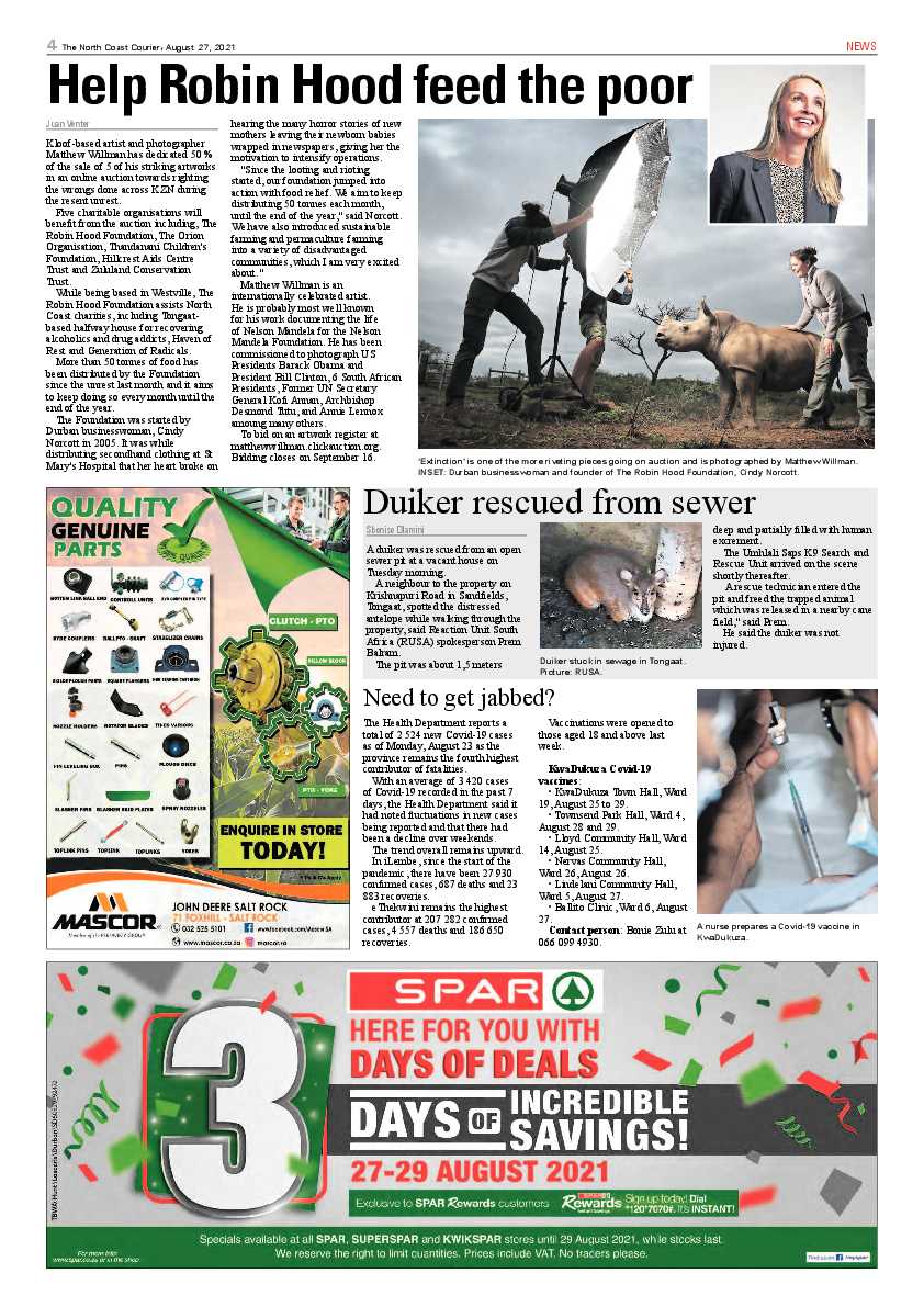 North Coast Courier 27 August 2021 page 4