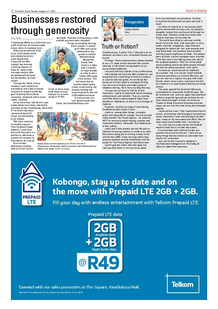 North Coast Courier 27 August 2021 page 8