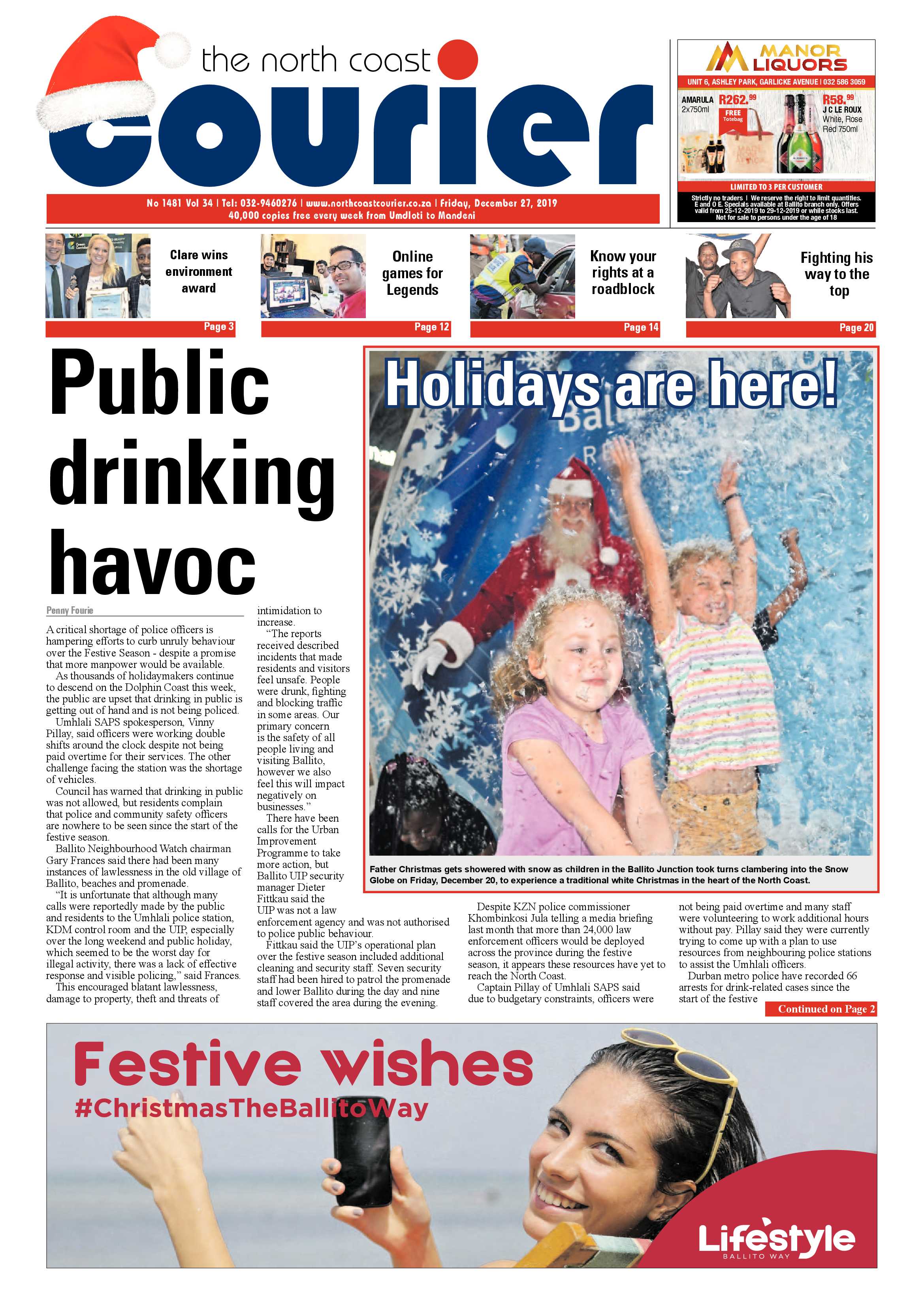 North Coast Courier 27 December 2019 page 1