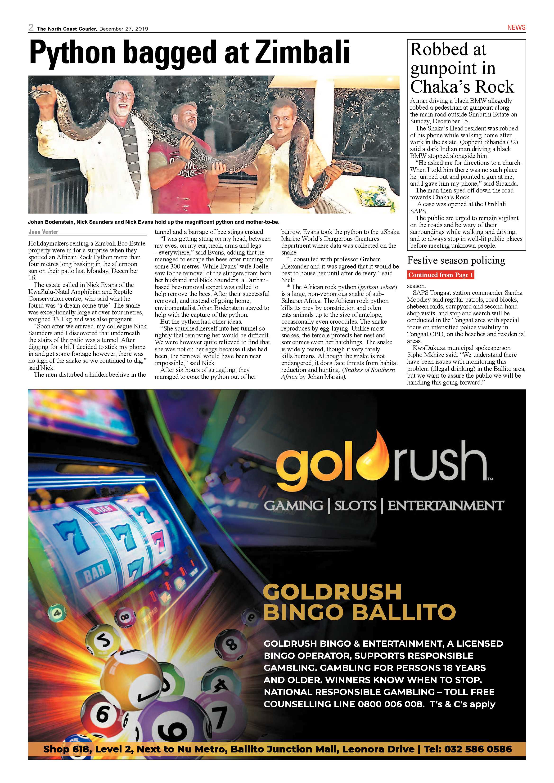 North Coast Courier 27 December 2019 page 2