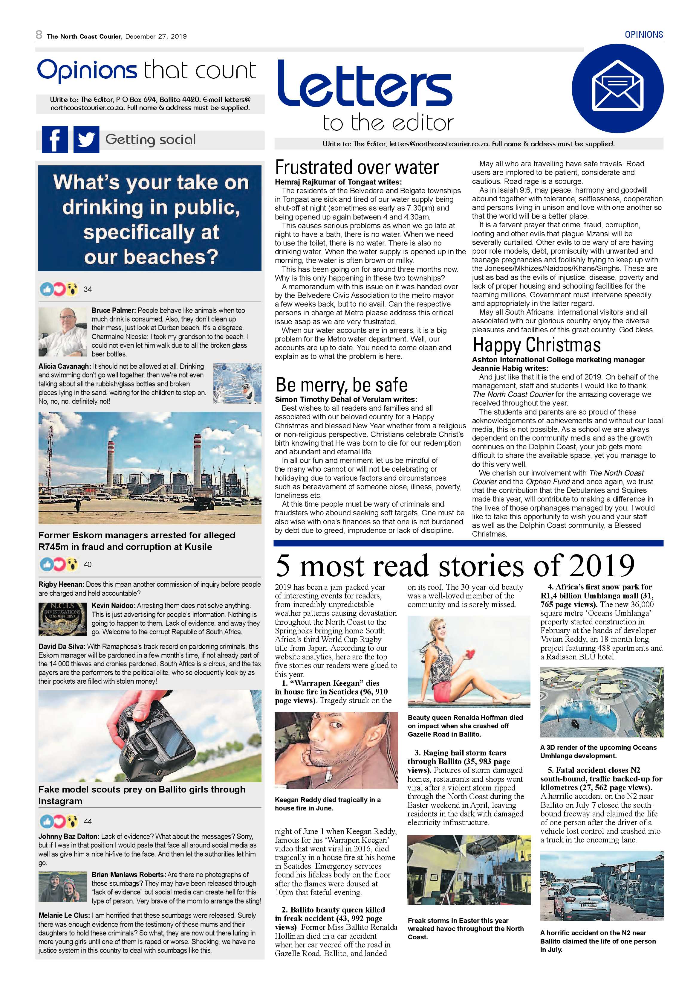 North Coast Courier 27 December 2019 page 8
