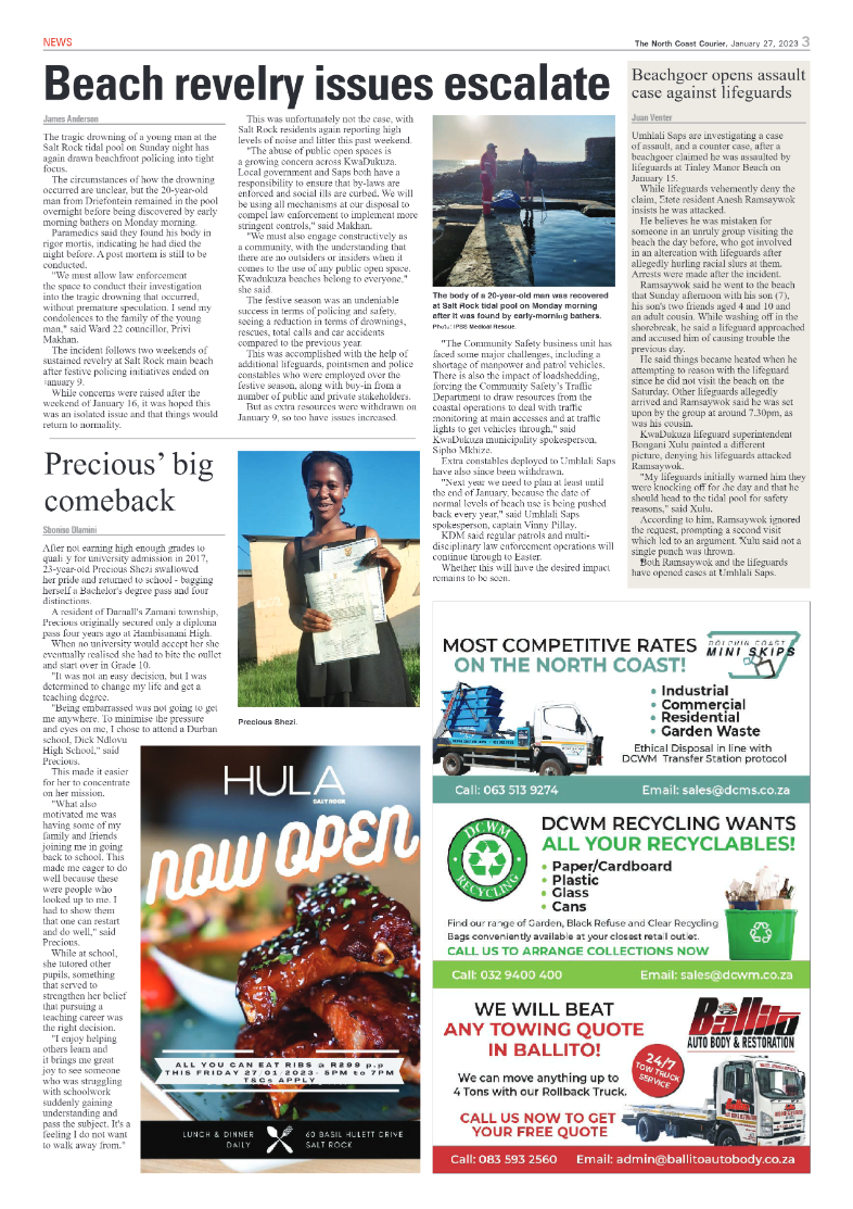 North Coast Courier 27 January 2023 page 3