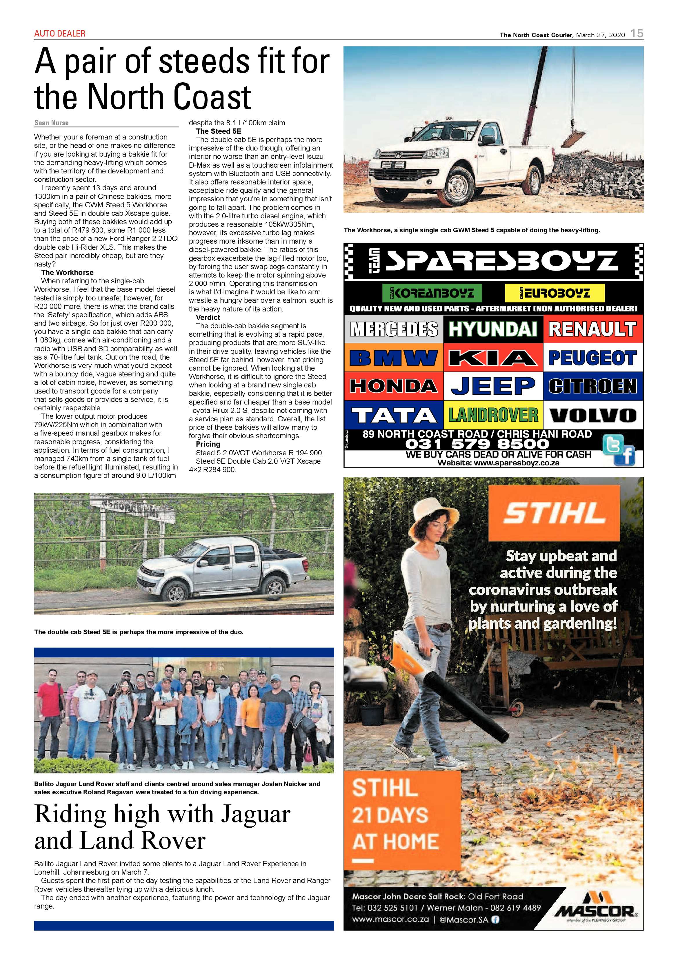 North Coast Courier 27 March 2020 page 15