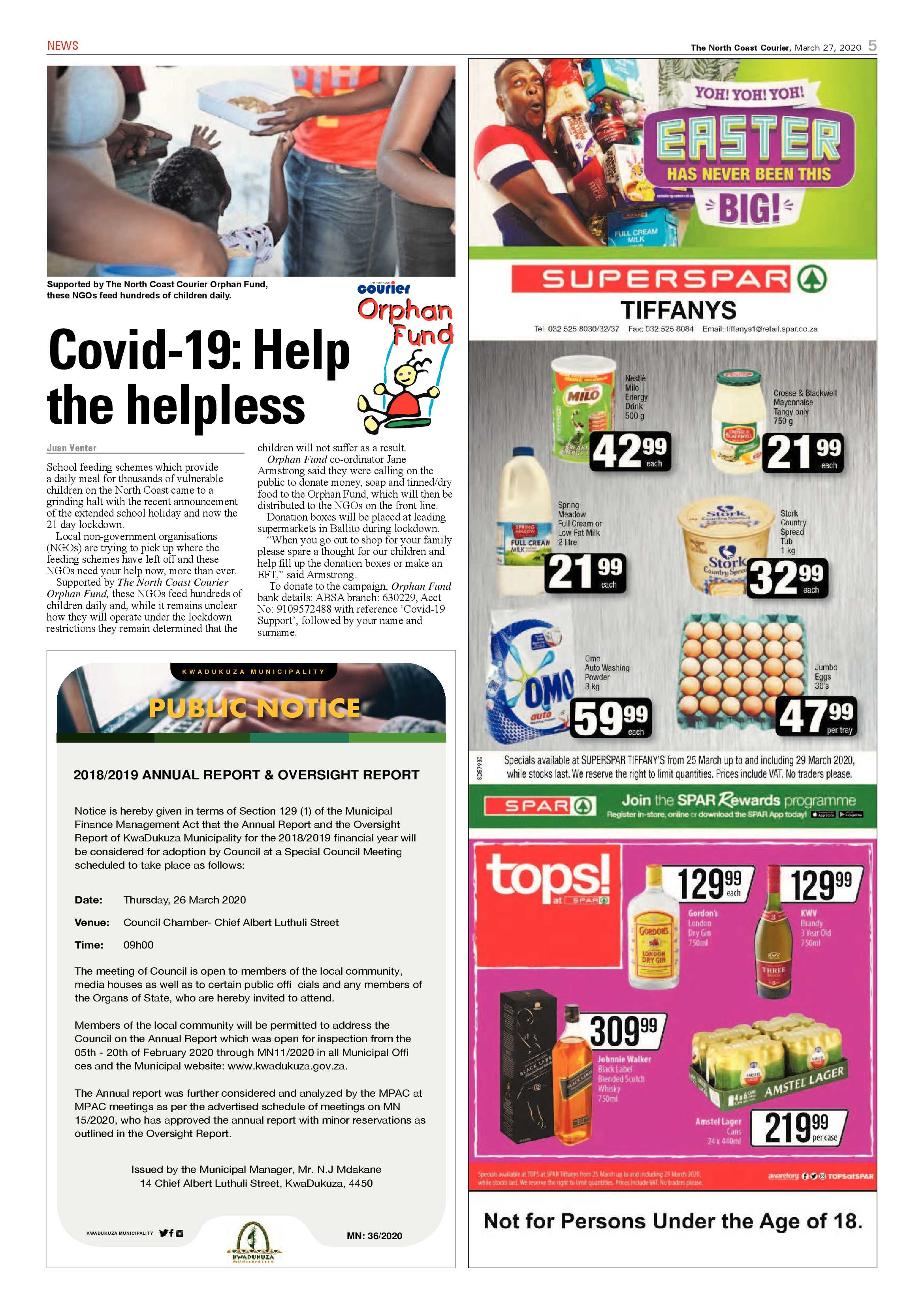 North Coast Courier 27 March 2020 page 5