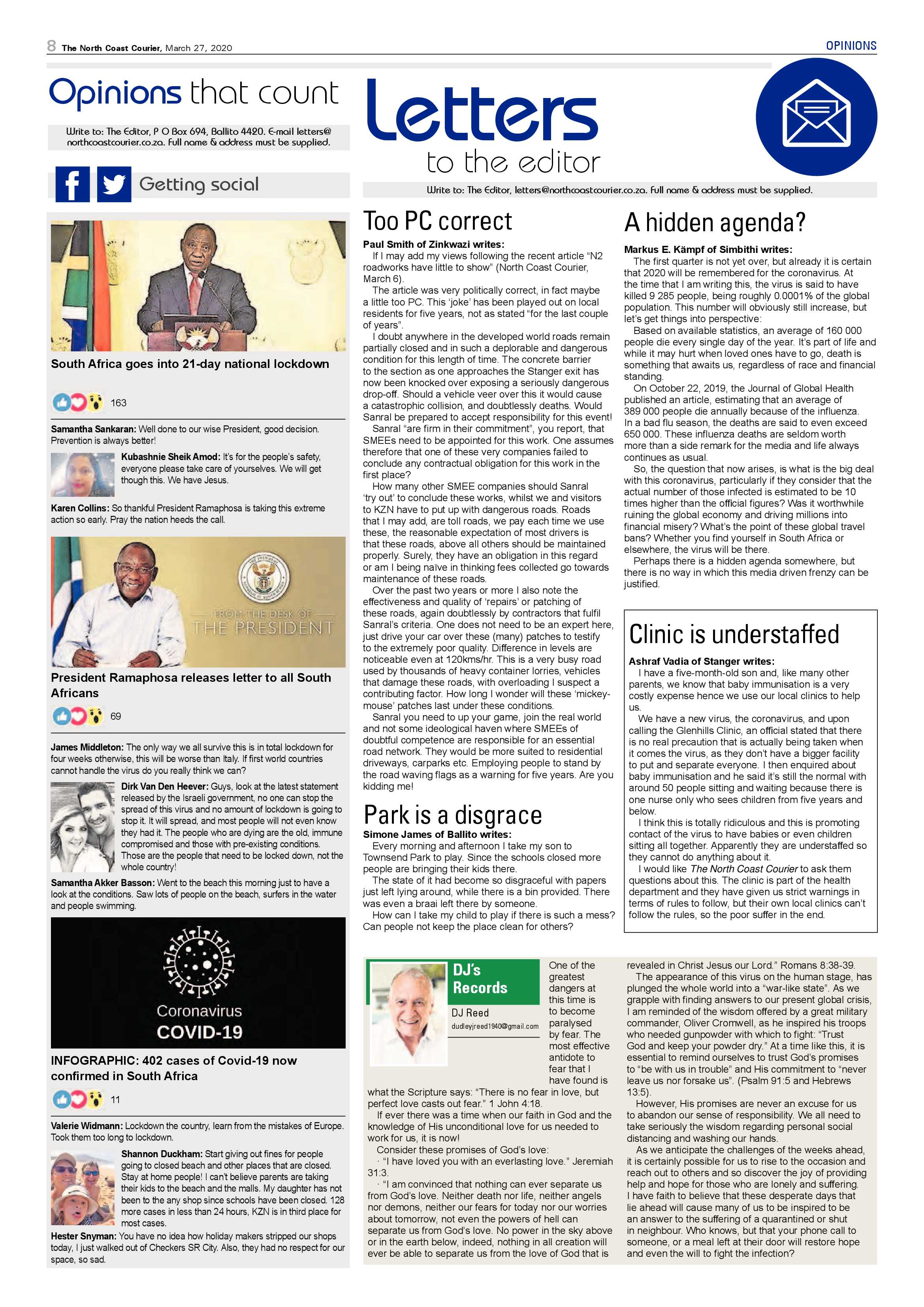 North Coast Courier 27 March 2020 page 8
