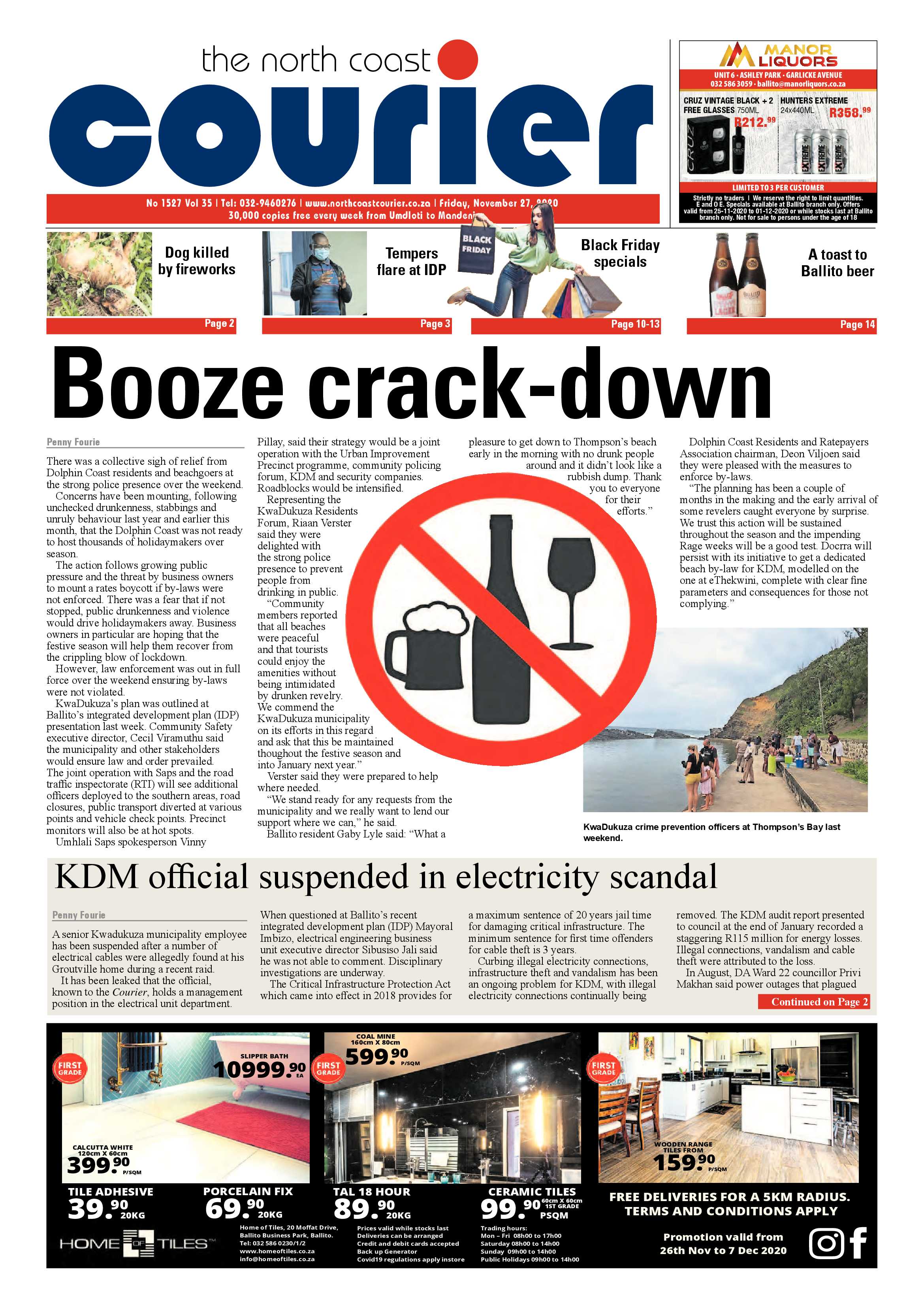 North Coast Courier 27 November 2020 page 1
