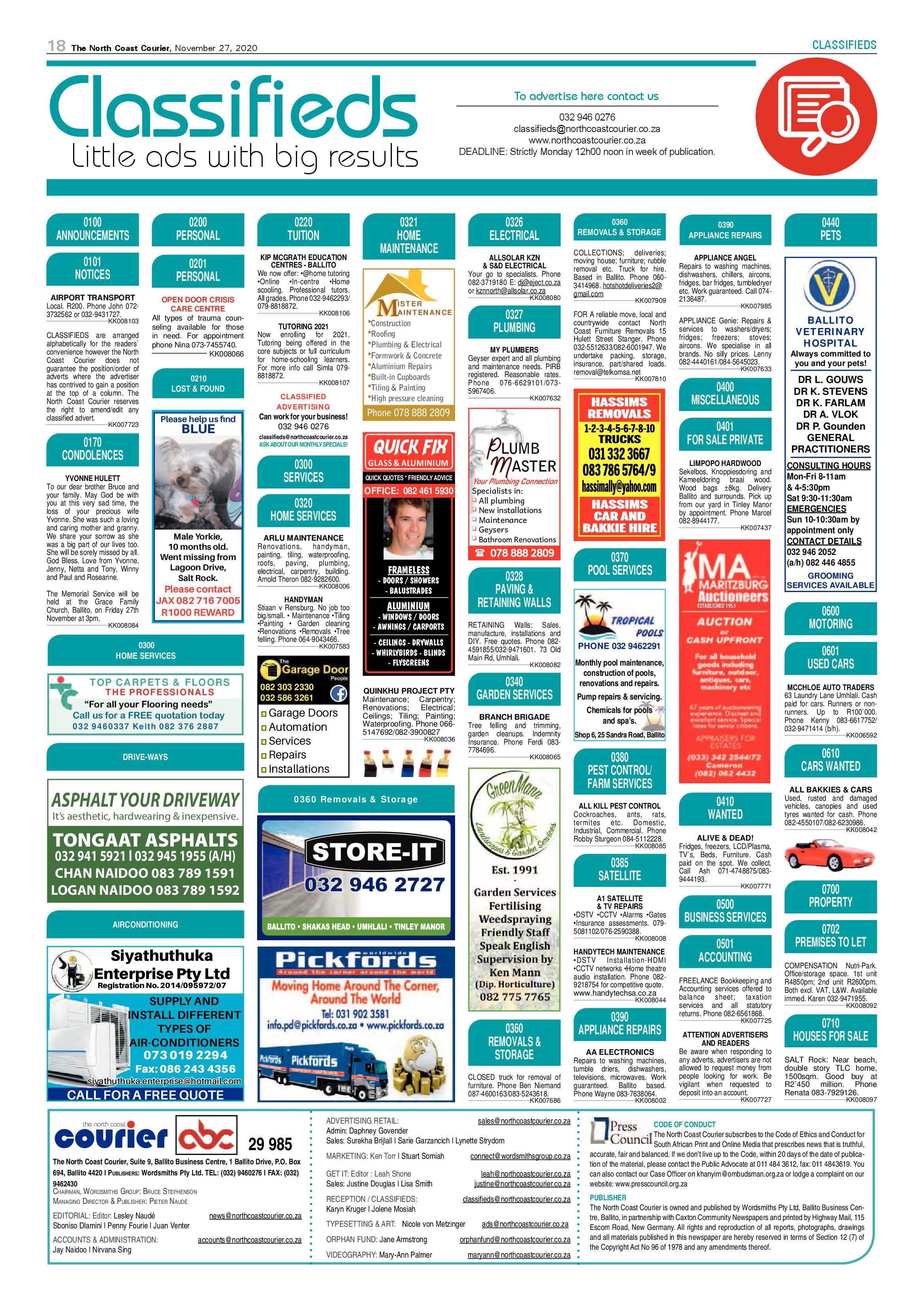 North Coast Courier 27 November 2020 page 19