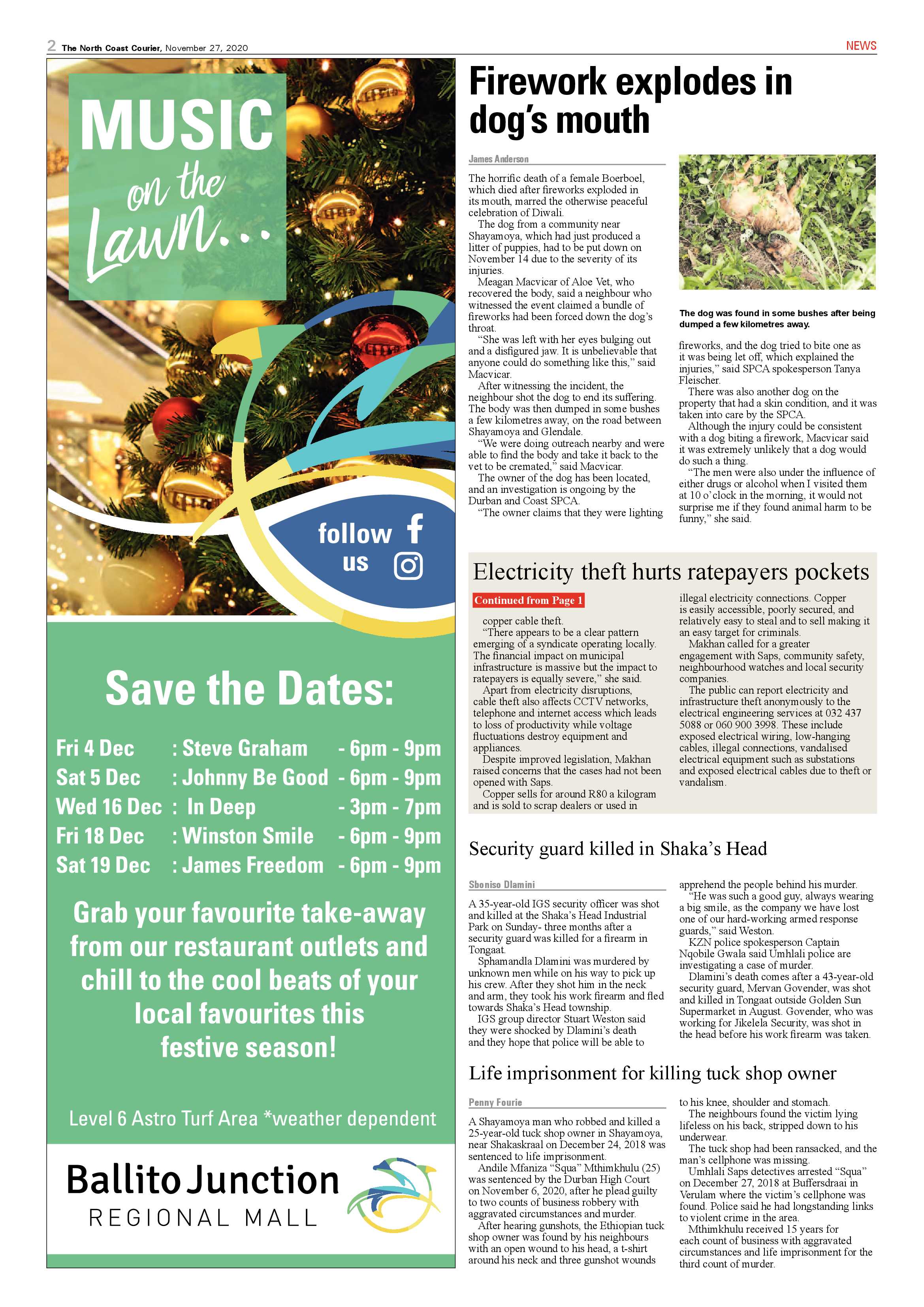 North Coast Courier 27 November 2020 page 2