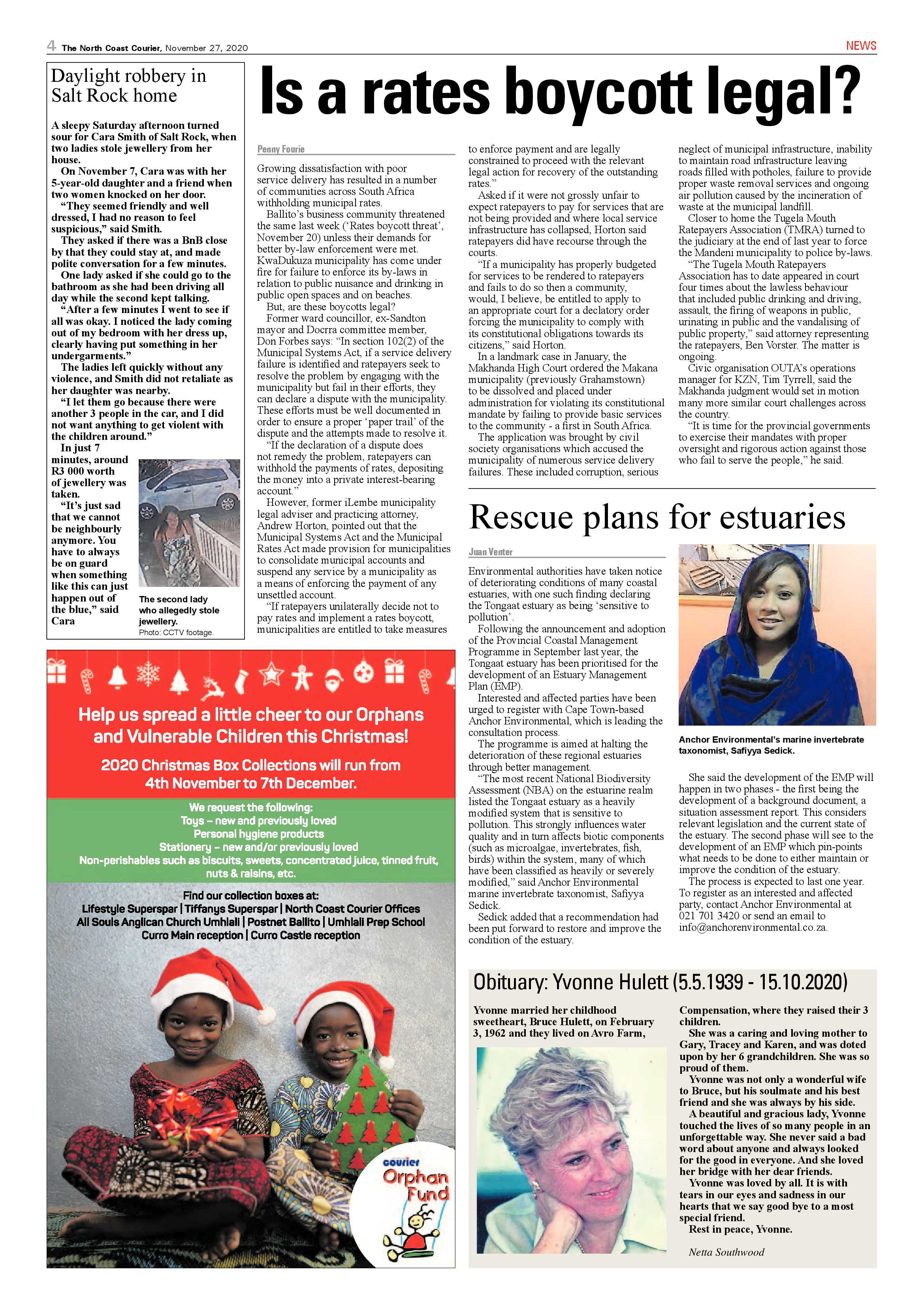 North Coast Courier 27 November 2020 page 4
