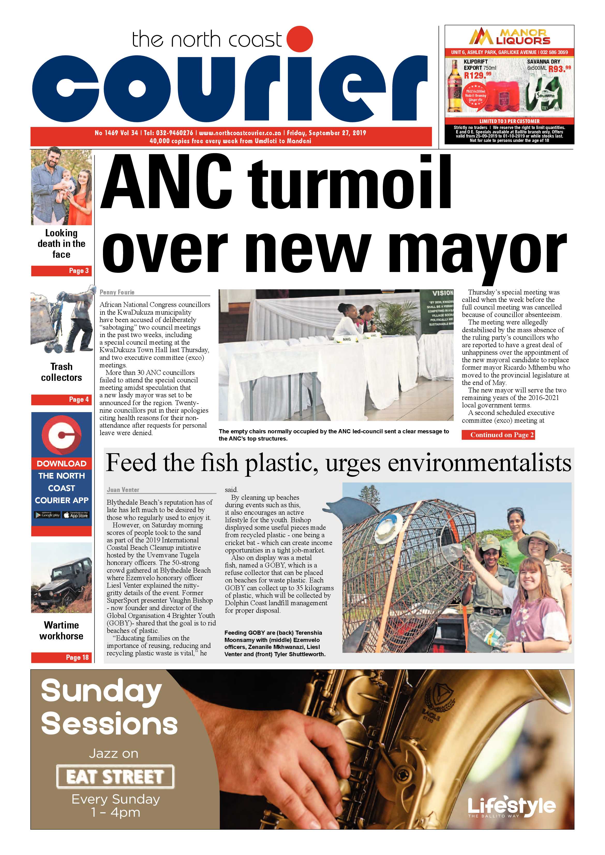 North Coast Courier 27 September 2019 page 1