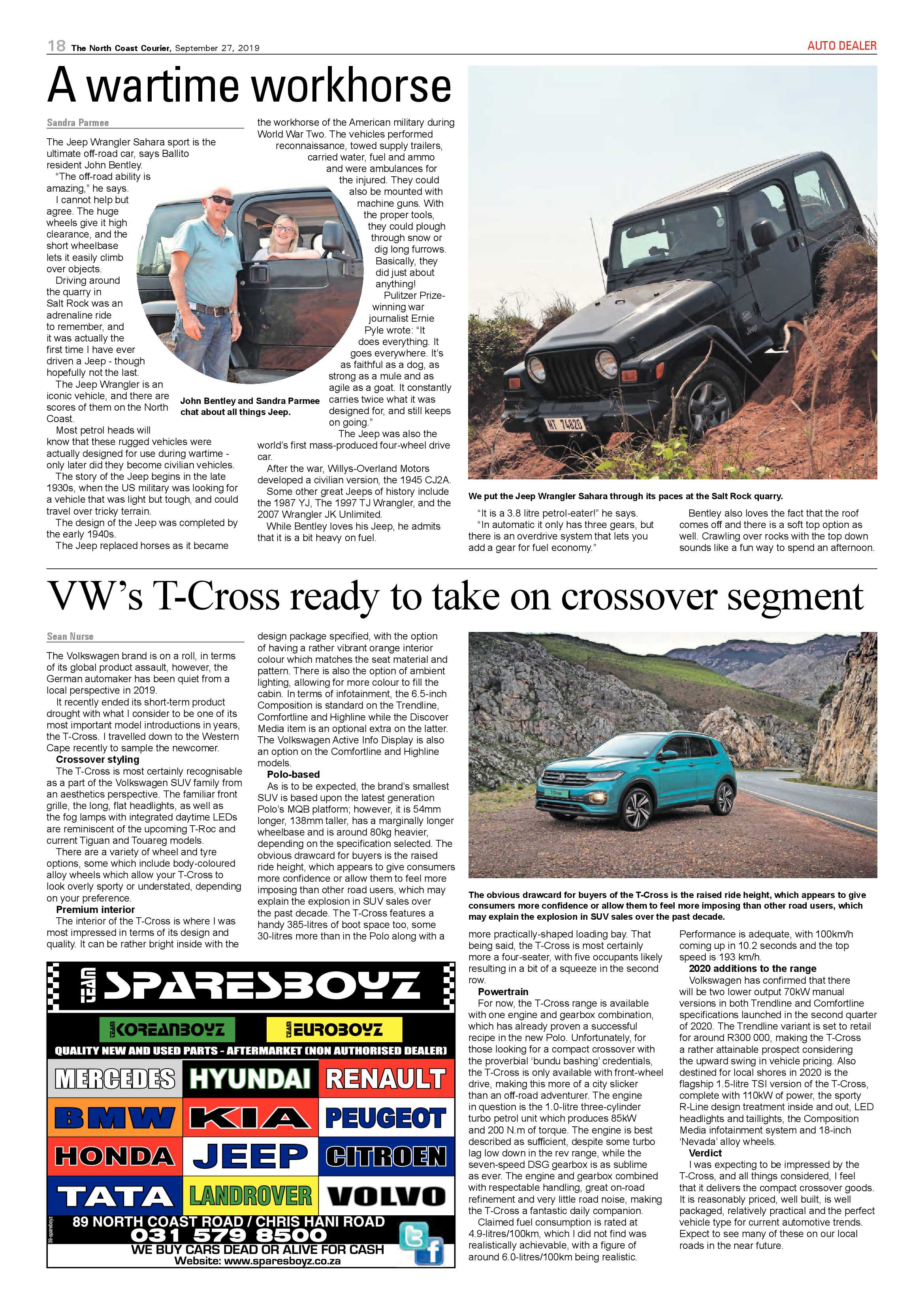 North Coast Courier 27 September 2019 page 18