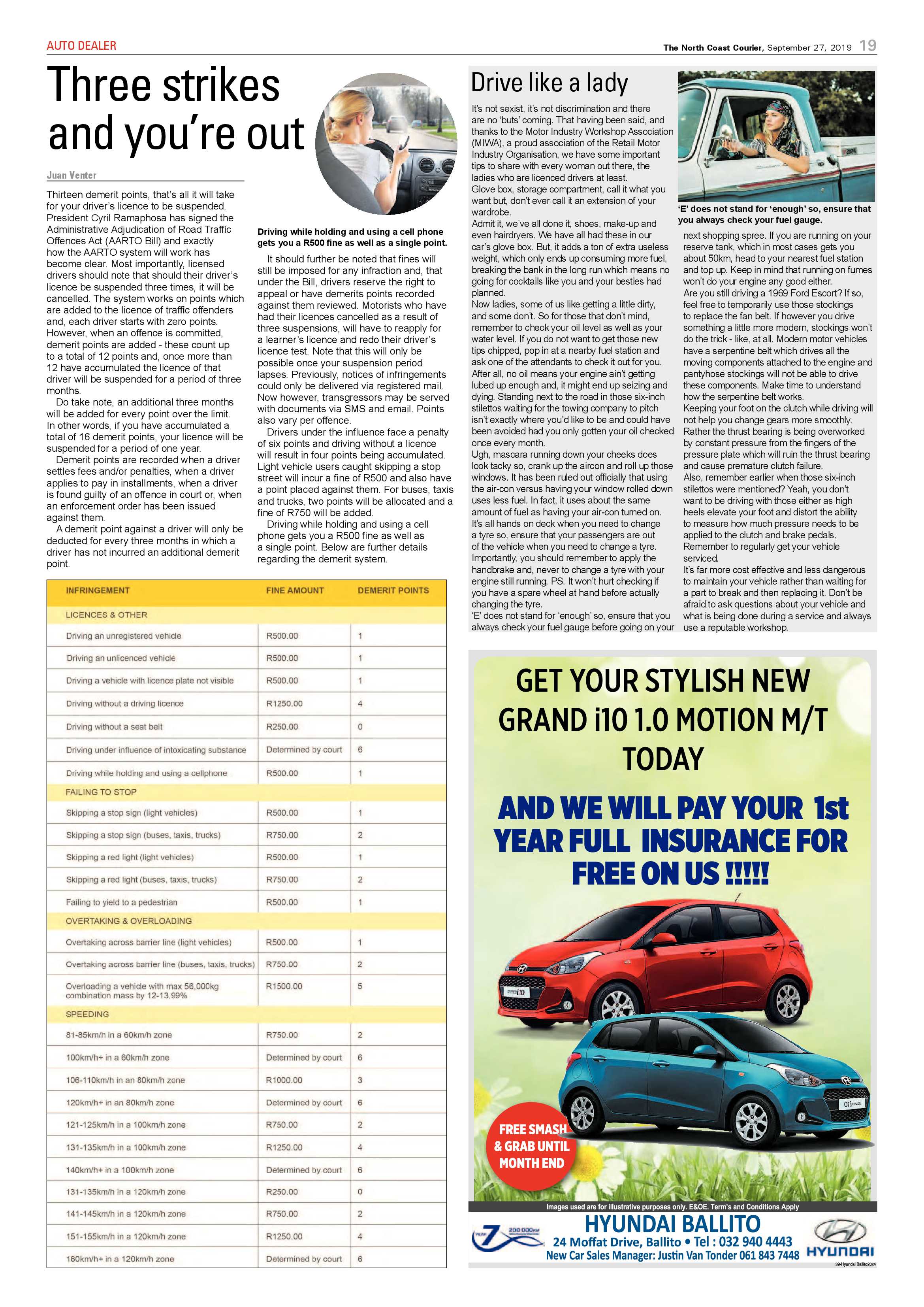 North Coast Courier 27 September 2019 page 19