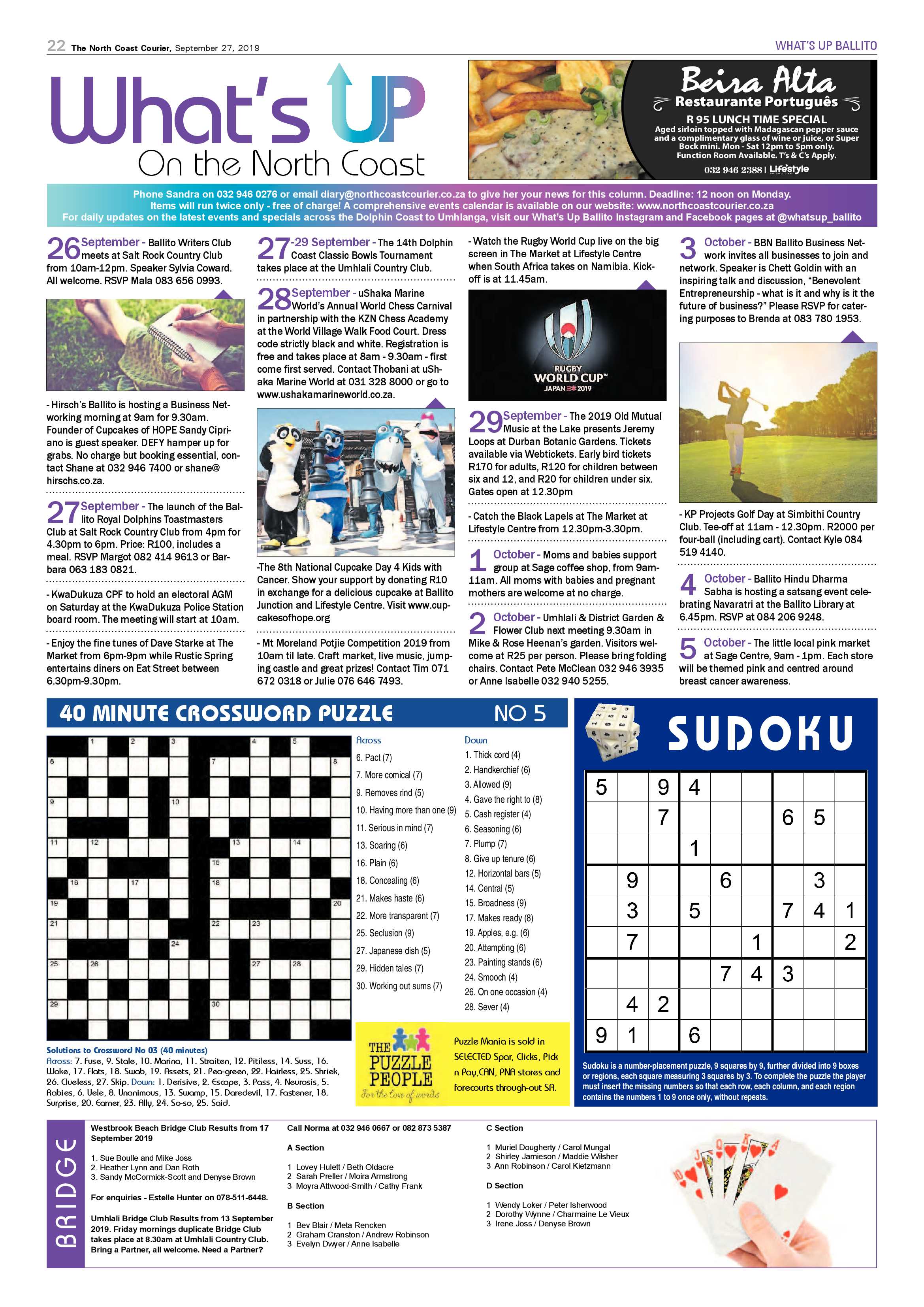 North Coast Courier 27 September 2019 page 22