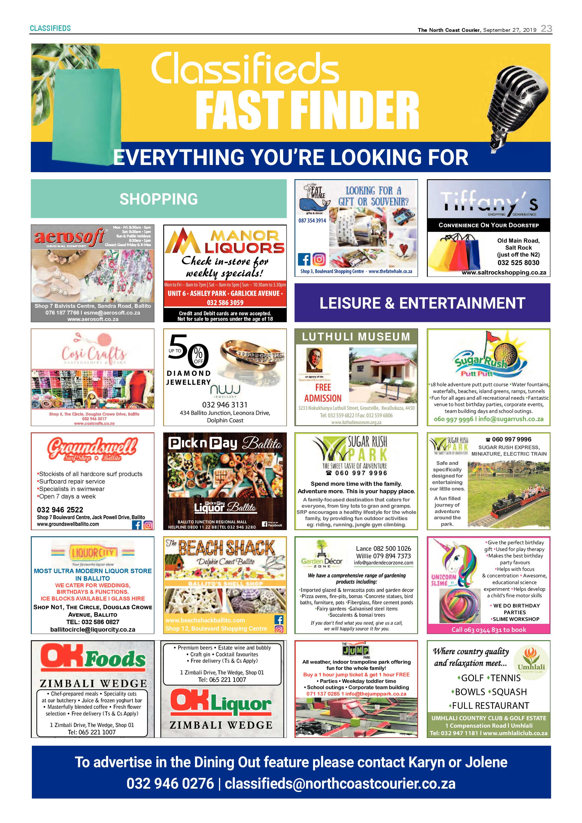 North Coast Courier 27 September 2019 page 23