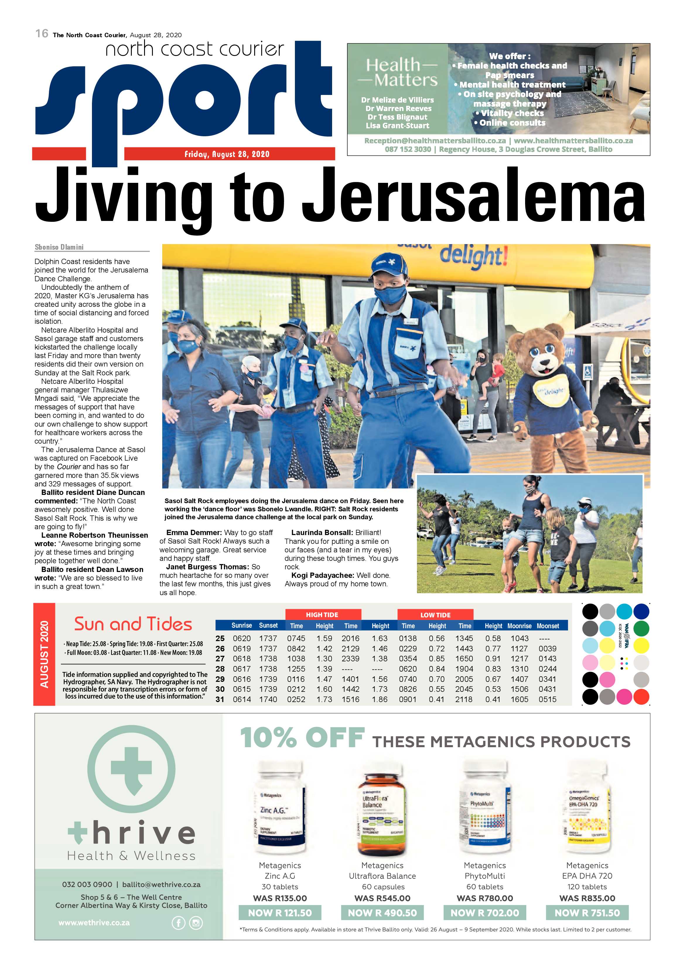 North Coast Courier 28 August 2020 page 16