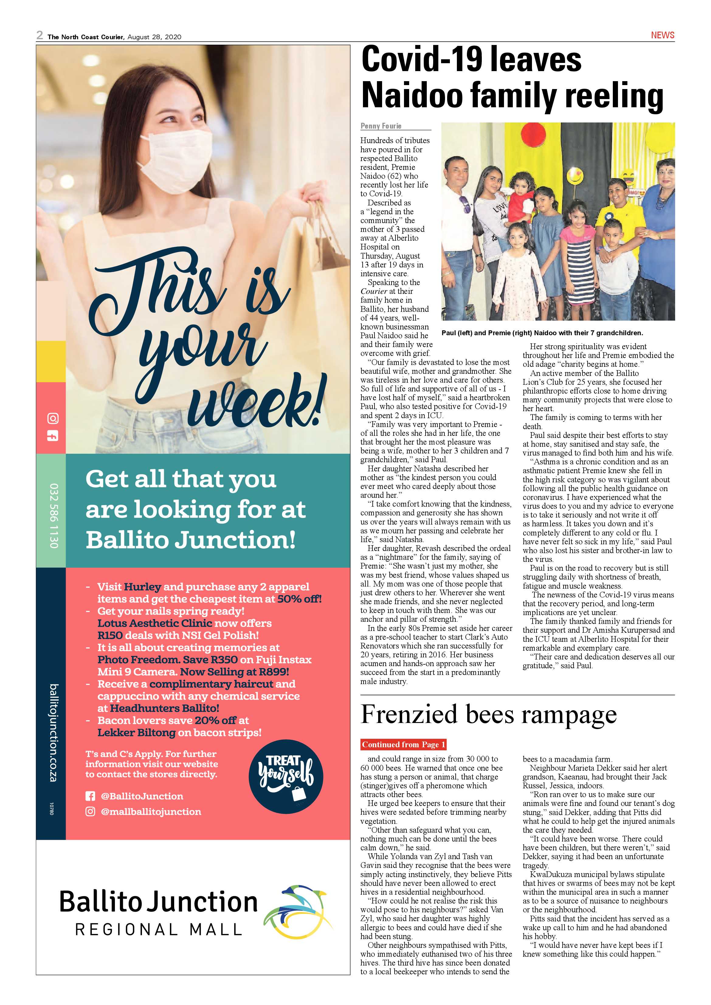 North Coast Courier 28 August 2020 page 2