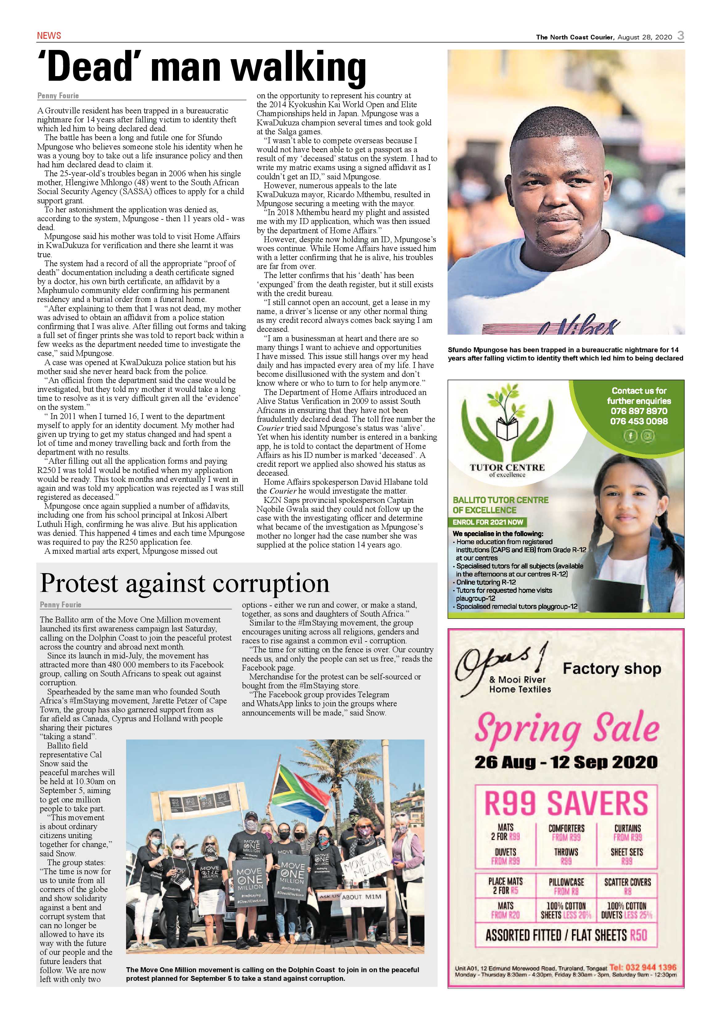 North Coast Courier 28 August 2020 page 3