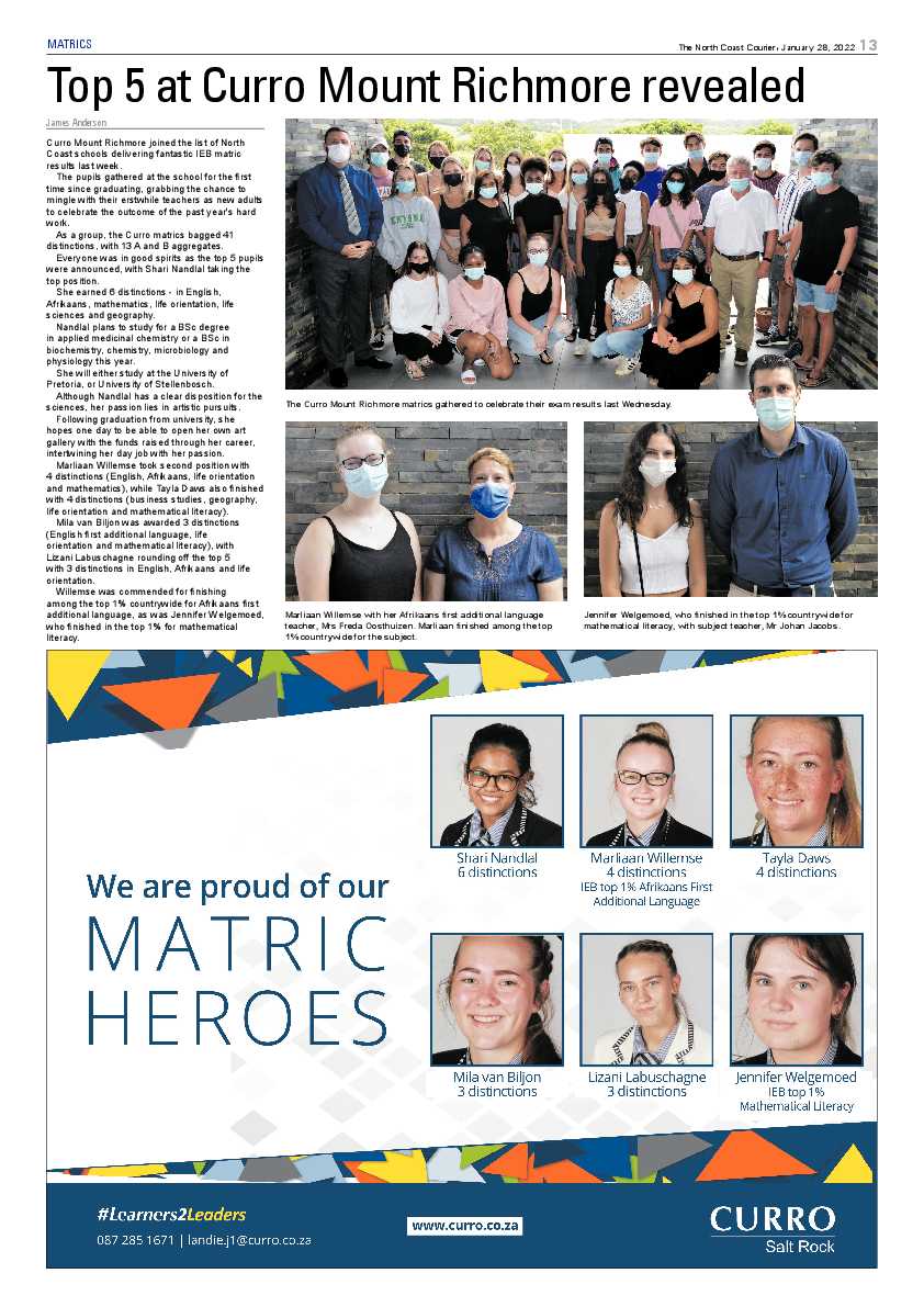 North Coast Courier 28 January 2022 page 13