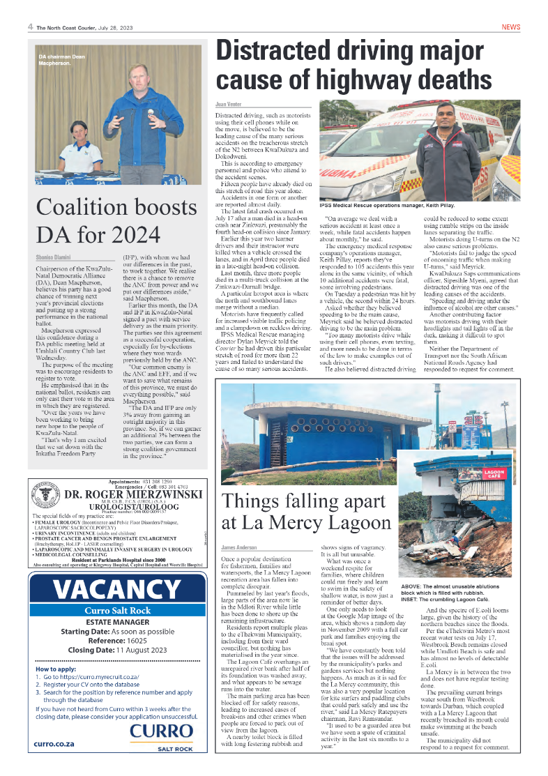 North Coast Courier 28 July 2023 page 4
