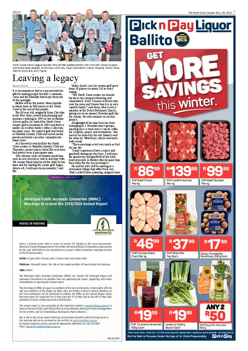 North Coast Courier 28 May 2021 page 7