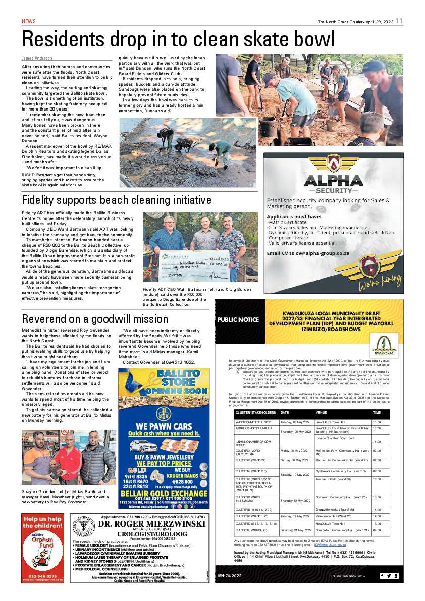 North Coast Courier 29 April 2022 page 11