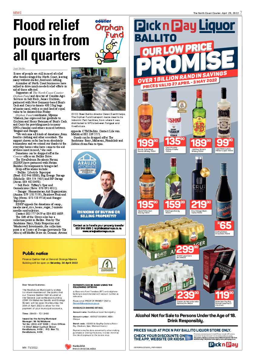 North Coast Courier 29 April 2022 page 7