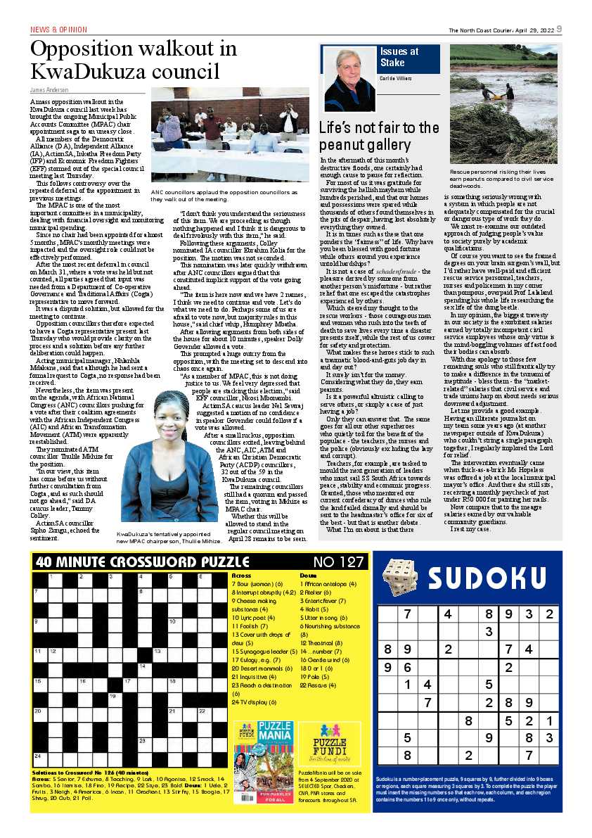 North Coast Courier 29 April 2022 page 9