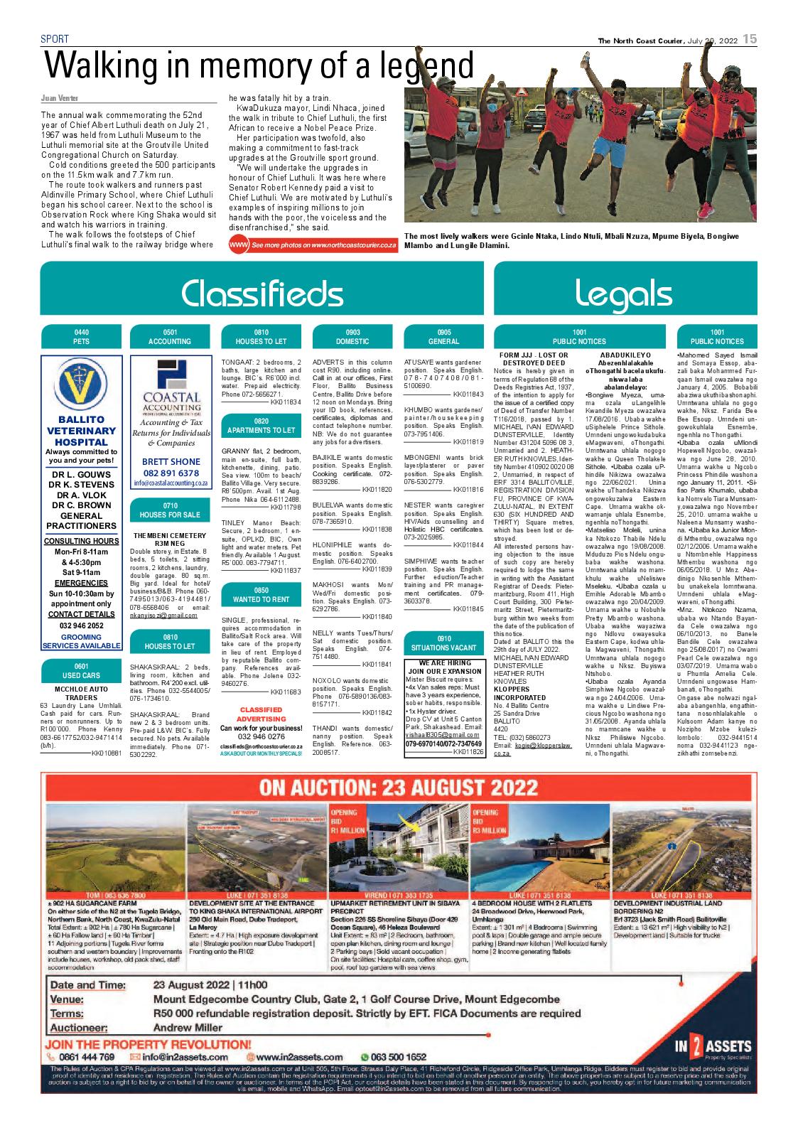 North Coast Courier 29 July 2022 page 15
