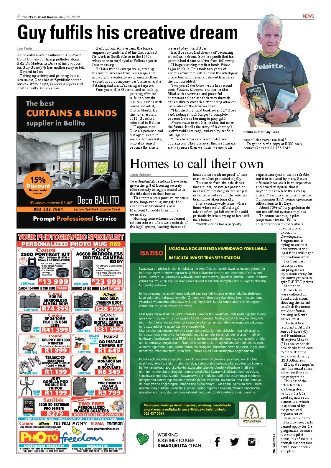 North Coast Courier 29 July 2022 page 4