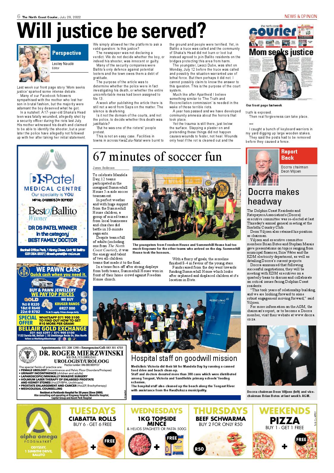 North Coast Courier 29 July 2022 page 6