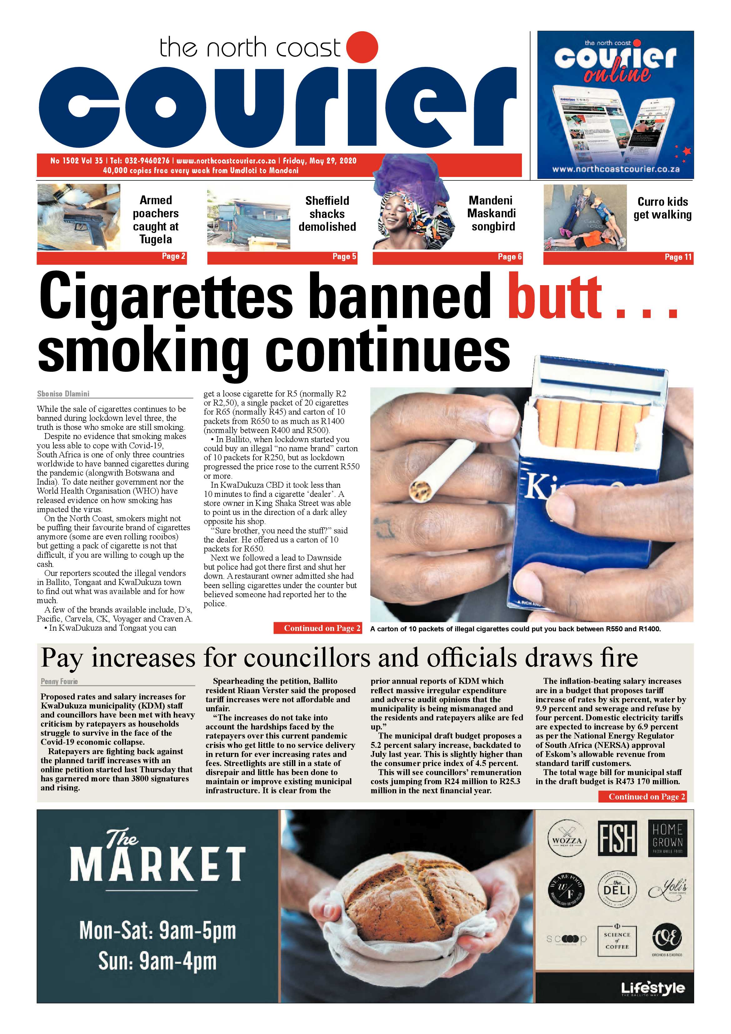 North Coast Courier 29 May 2020 page 1