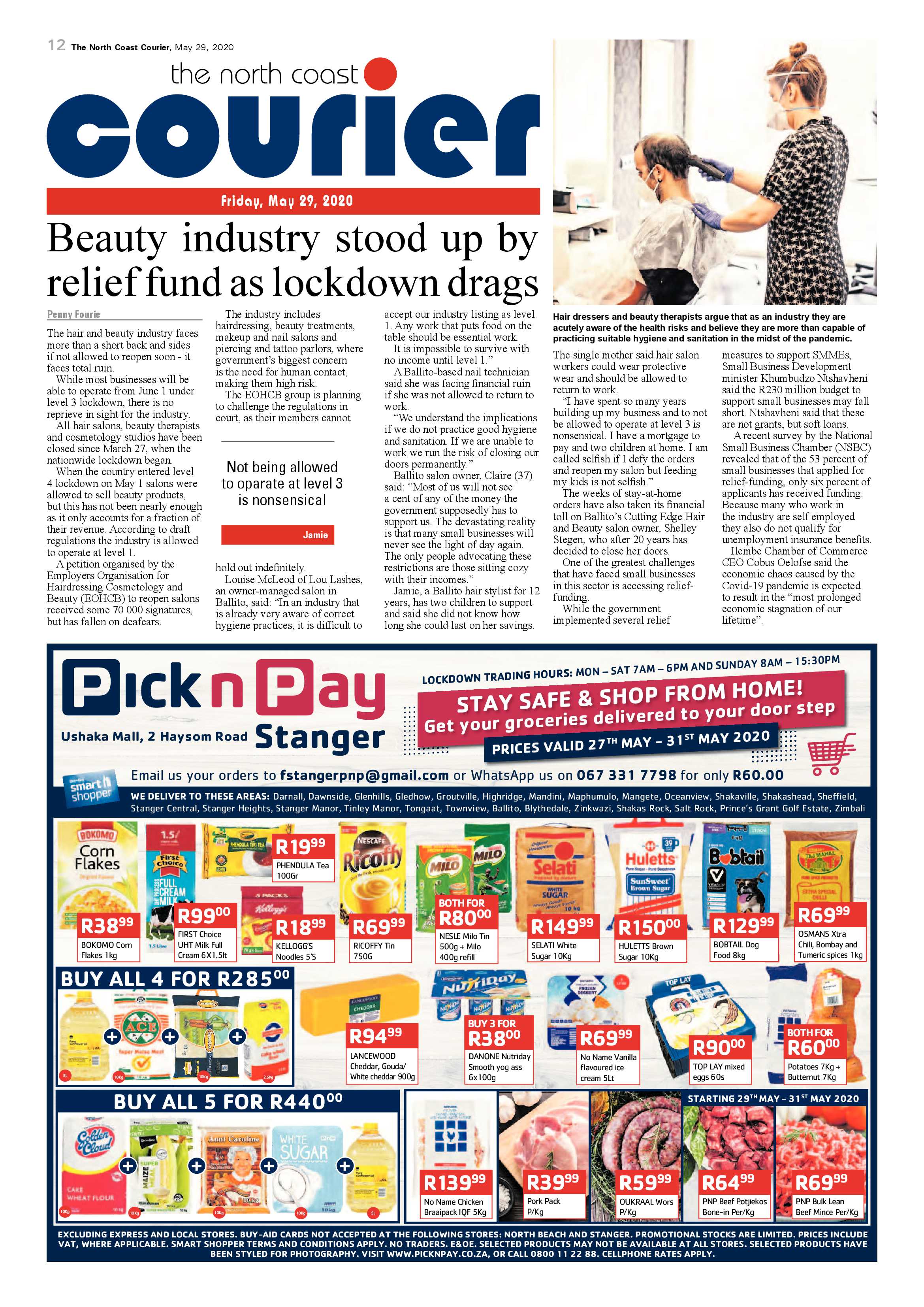 North Coast Courier 29 May 2020 page 12