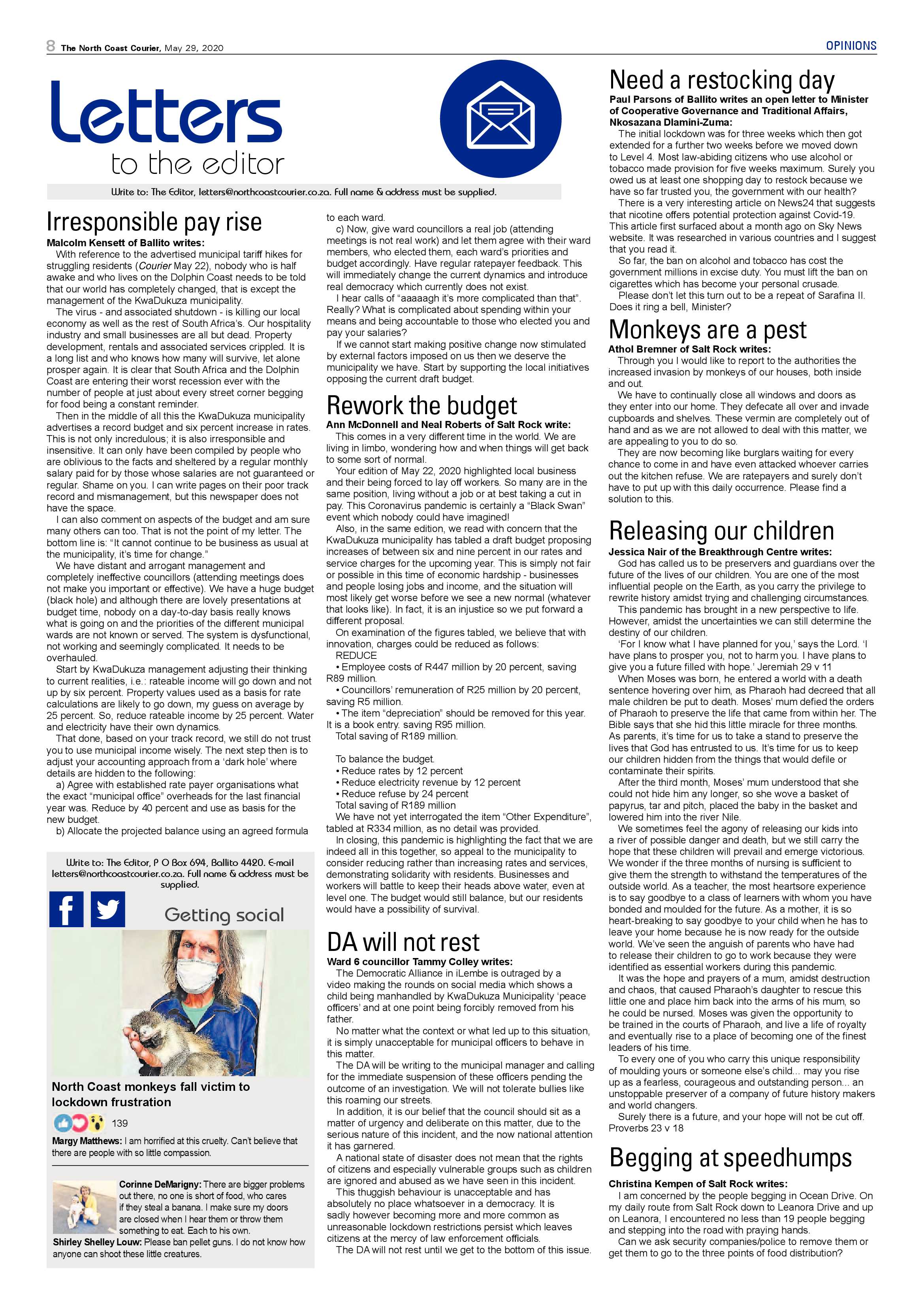 North Coast Courier 29 May 2020 page 8