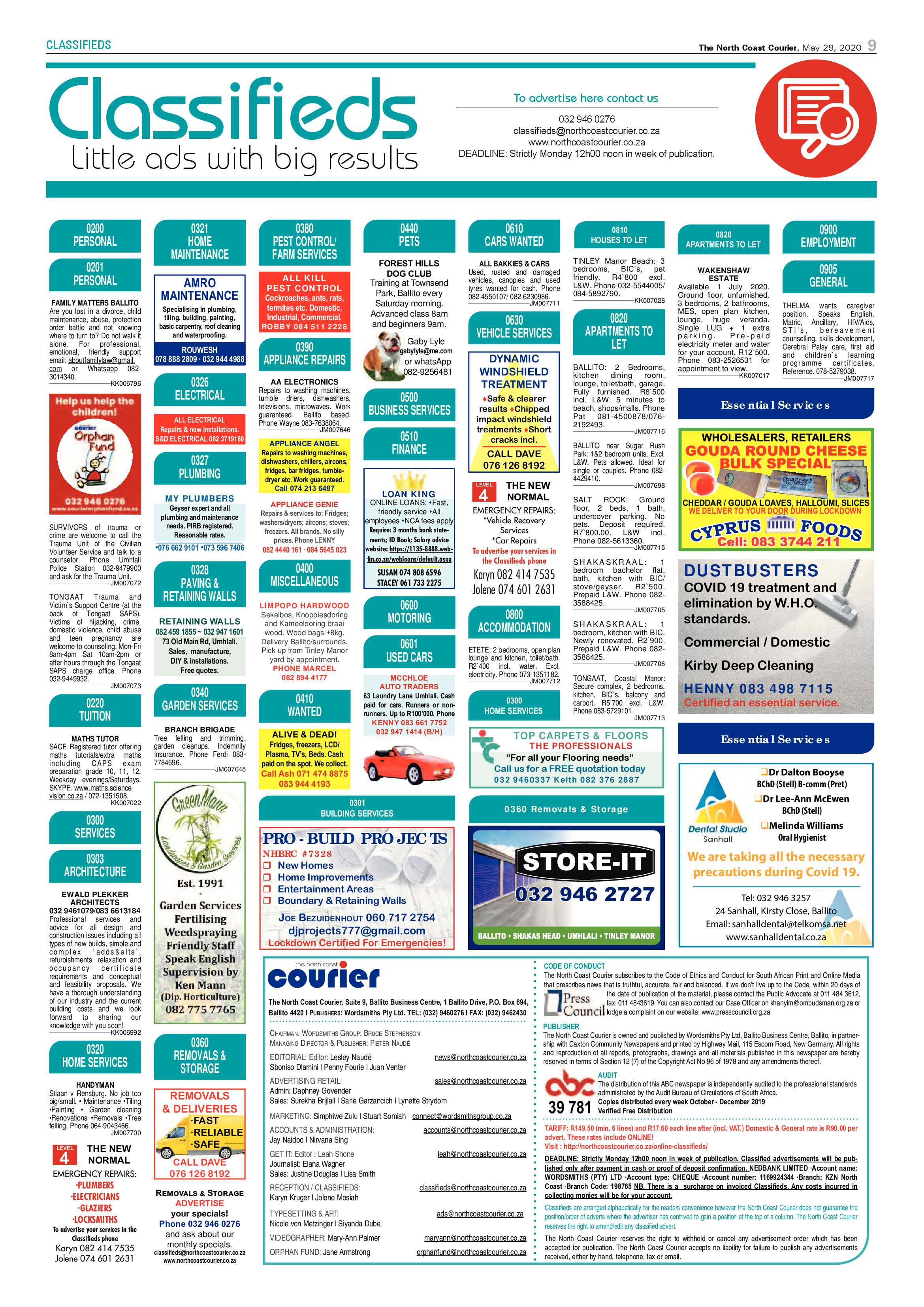 North Coast Courier 29 May 2020 page 9
