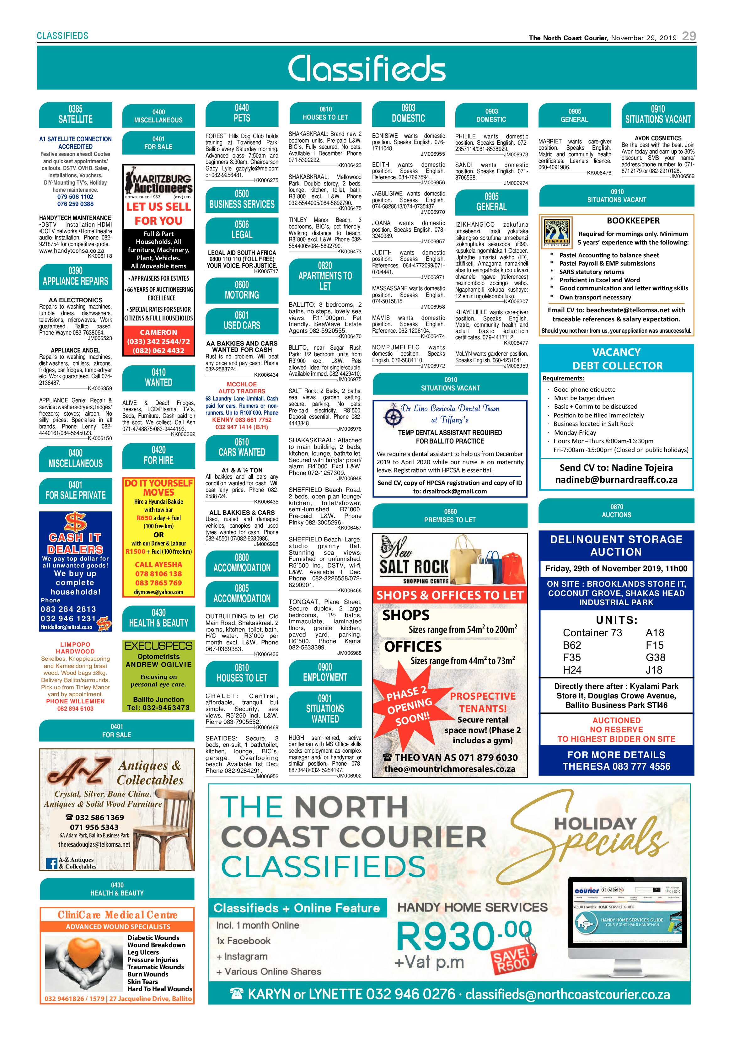 North Coast Courier 29 November 2019 page 29