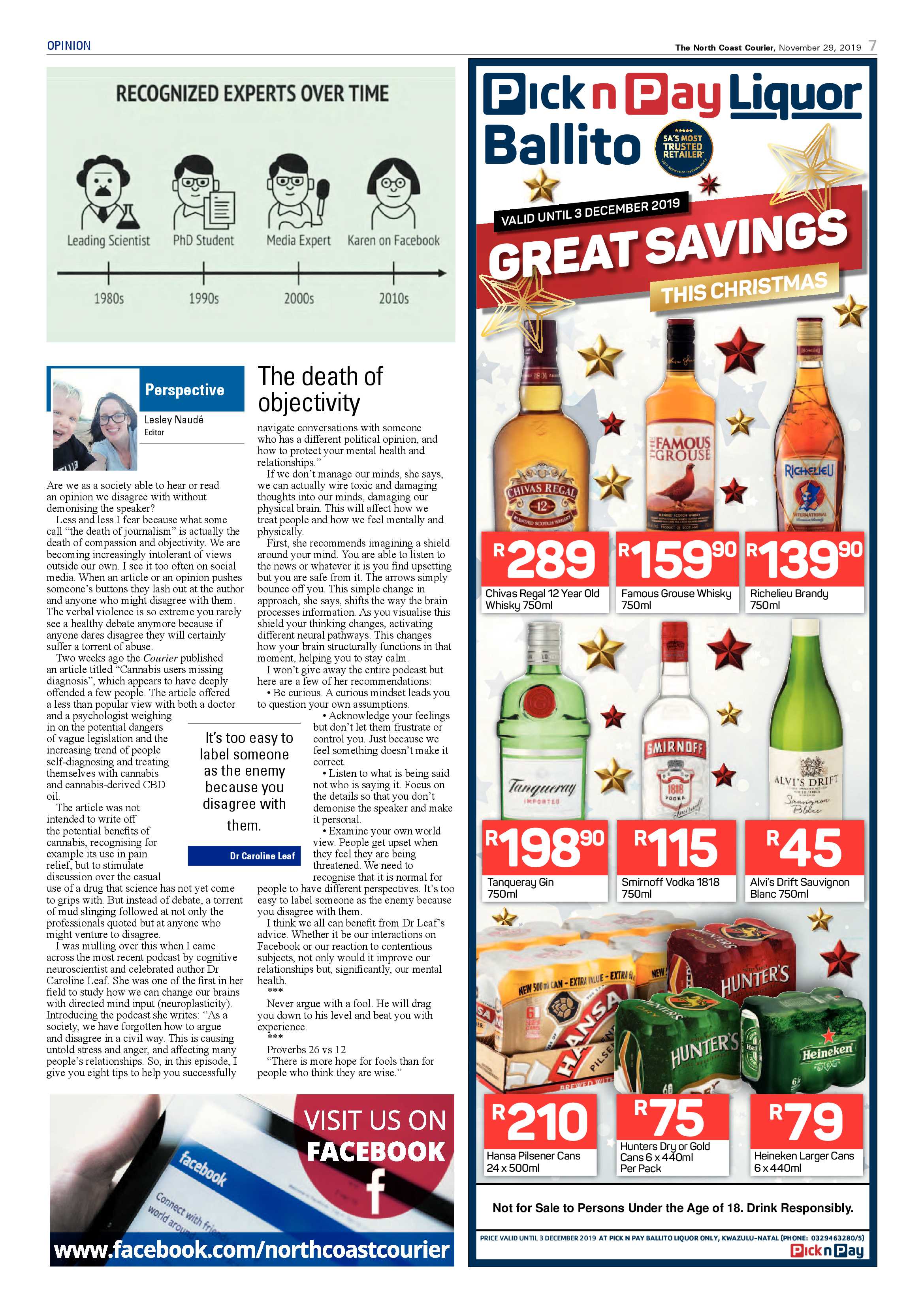 North Coast Courier 29 November 2019 page 7