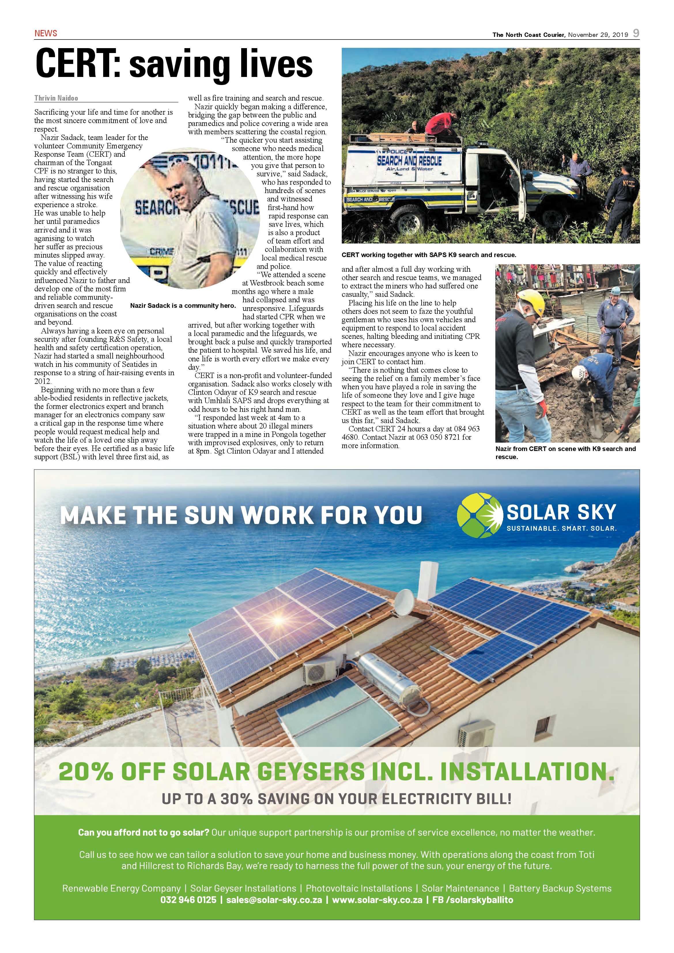 North Coast Courier 29 November 2019 page 9