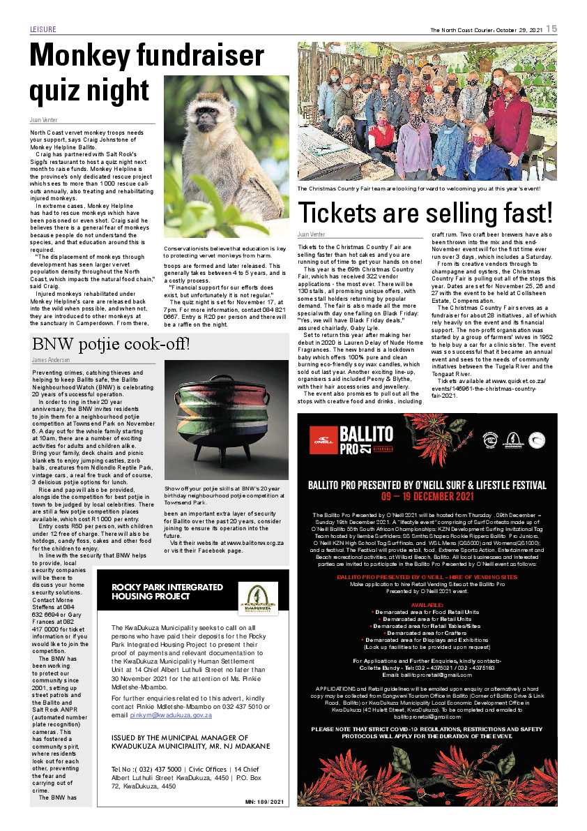 North Coast Courier 29 October 2021 page 15
